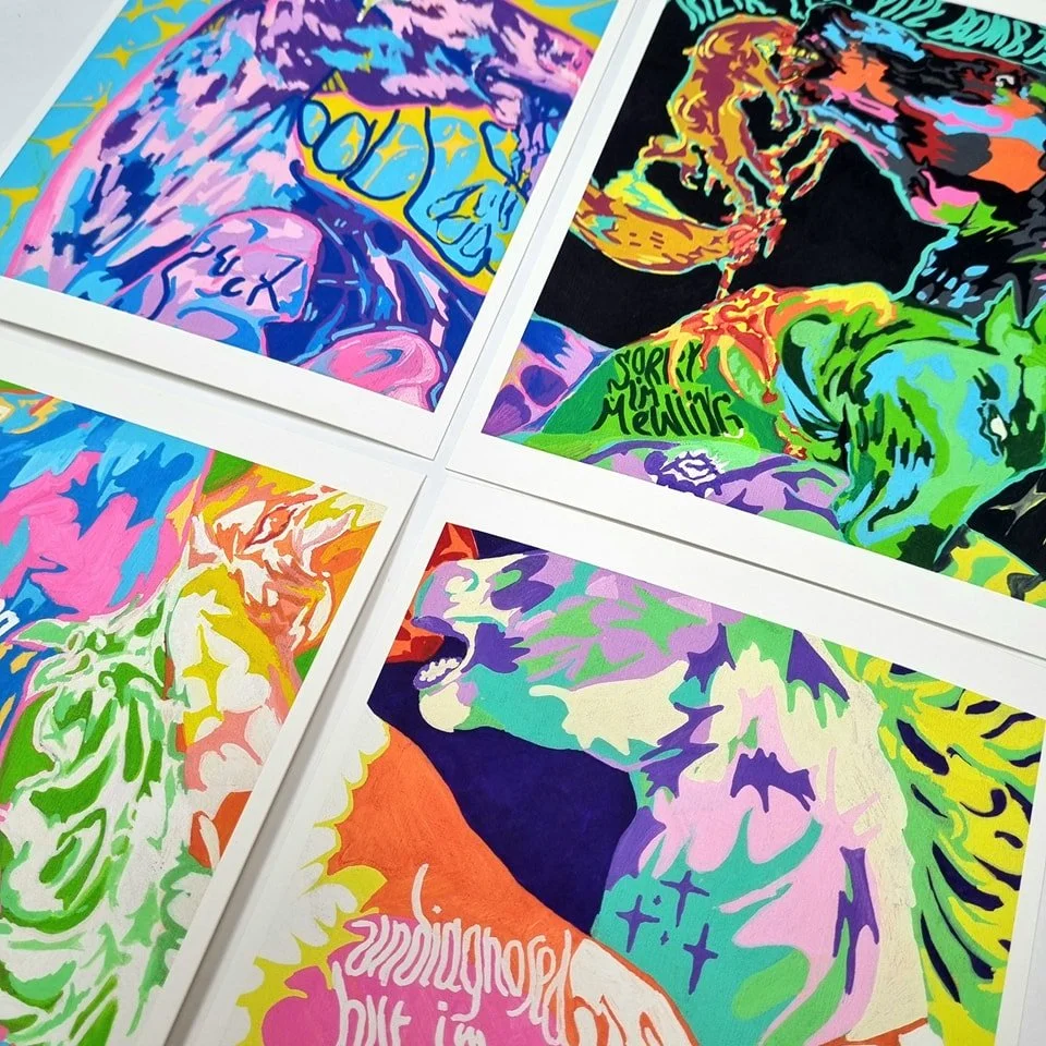 These stunning artworks by @catachub  came through our studio last week and we had so much fun turning them into prints! 

Our fancy art scanner worked its magic and captured every stroke, texture, and detail to perfection. 

Go give their page a loo