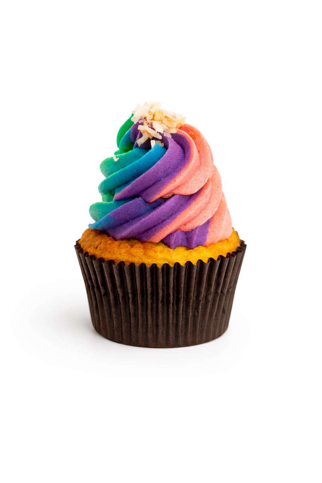 White Chocolate Rainbow Cupcake [Gluten-Free]