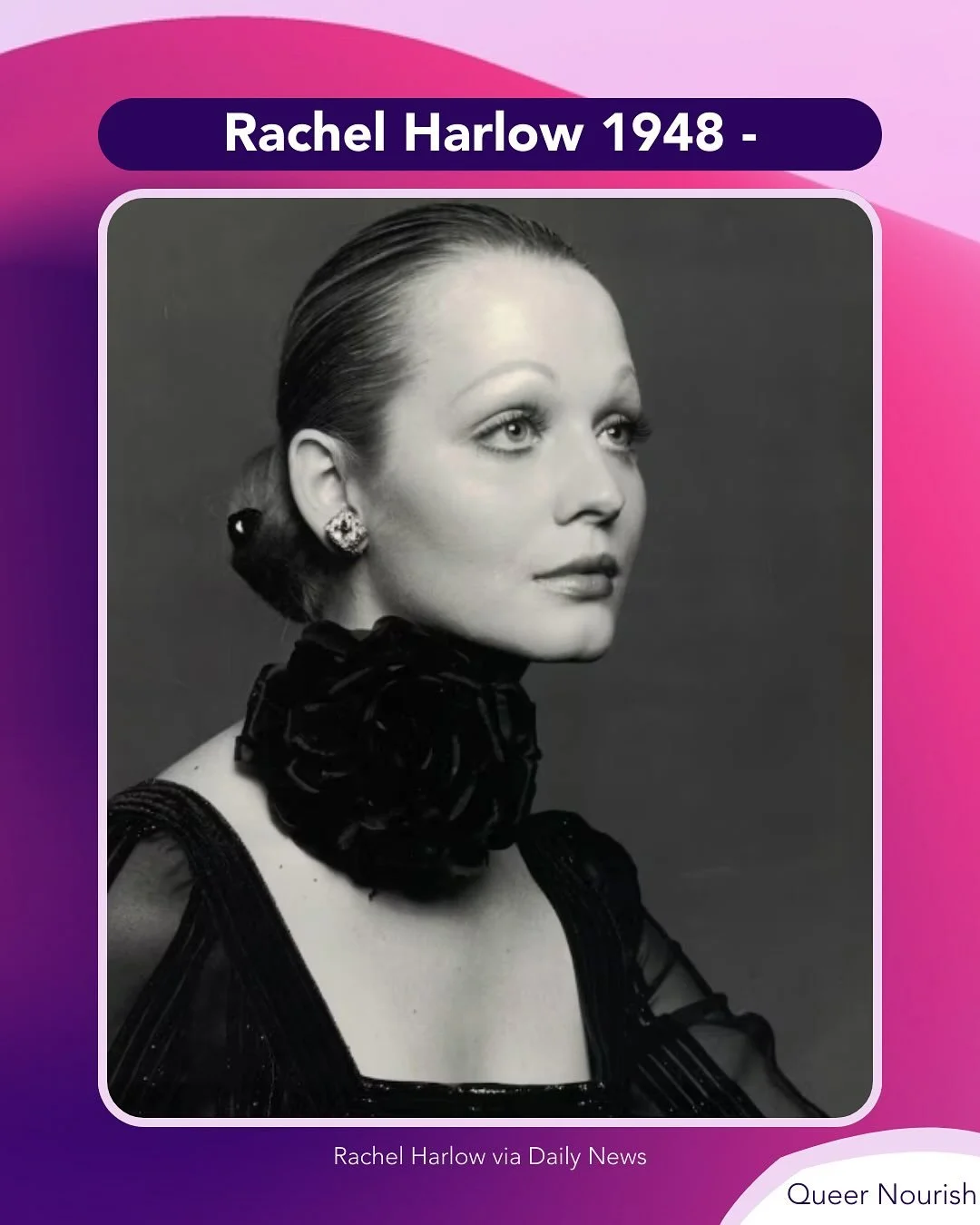 In her heyday, Rachel Harlow was a trendsetter, an actress, a model, and a fixture of the 1970s-1980s culture and party scene in Philadelphia. She was also out as a trans woman when being out could mean risking your safety, your career, and relations