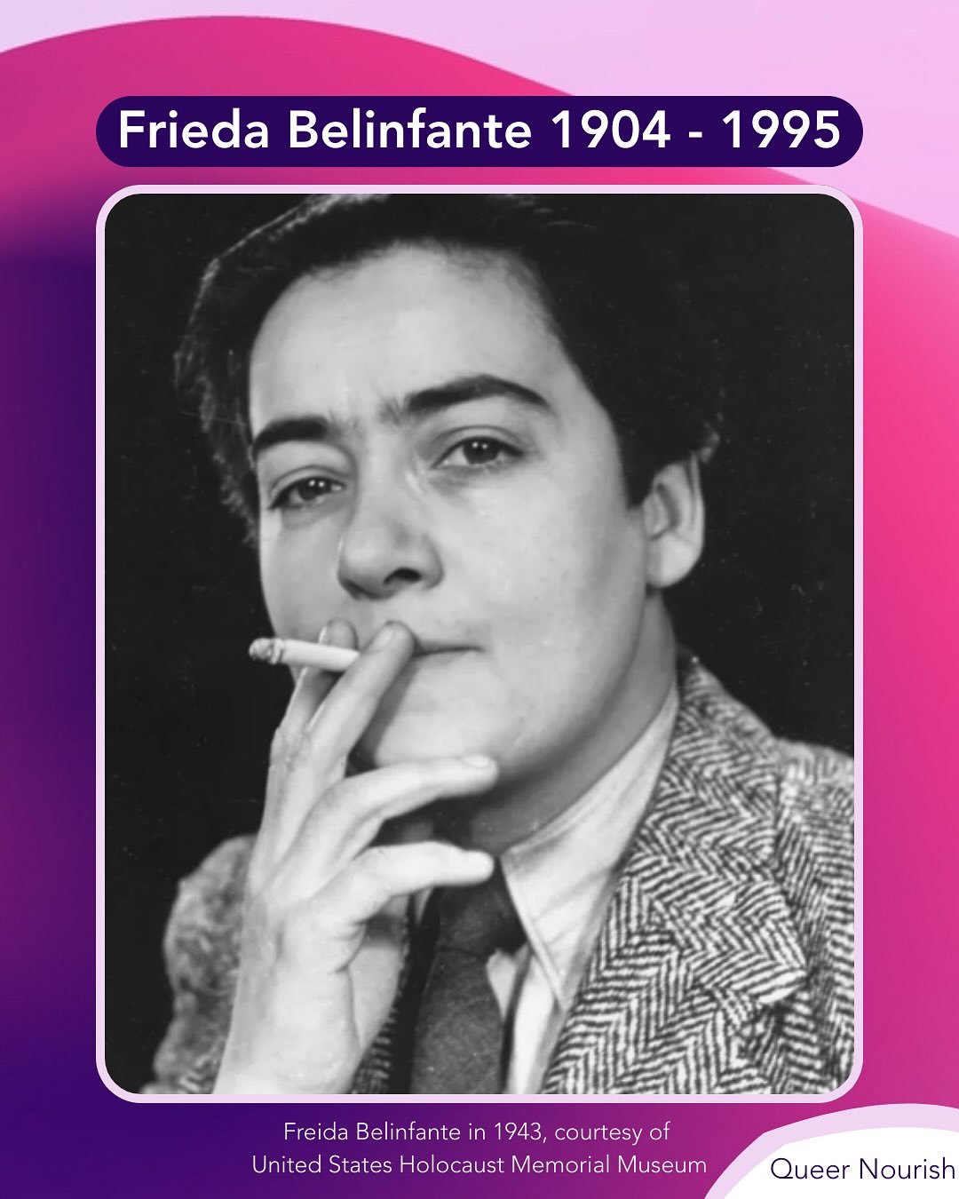 Frieda Belinfante turned 36 on May 10, 1940, the same day the Nazis invaded her home country of the Netherlands. Frieda, an openly lesbian concert cellist and orchestra conductor, and a child of a Jewish father and Christian mother, knew she could no