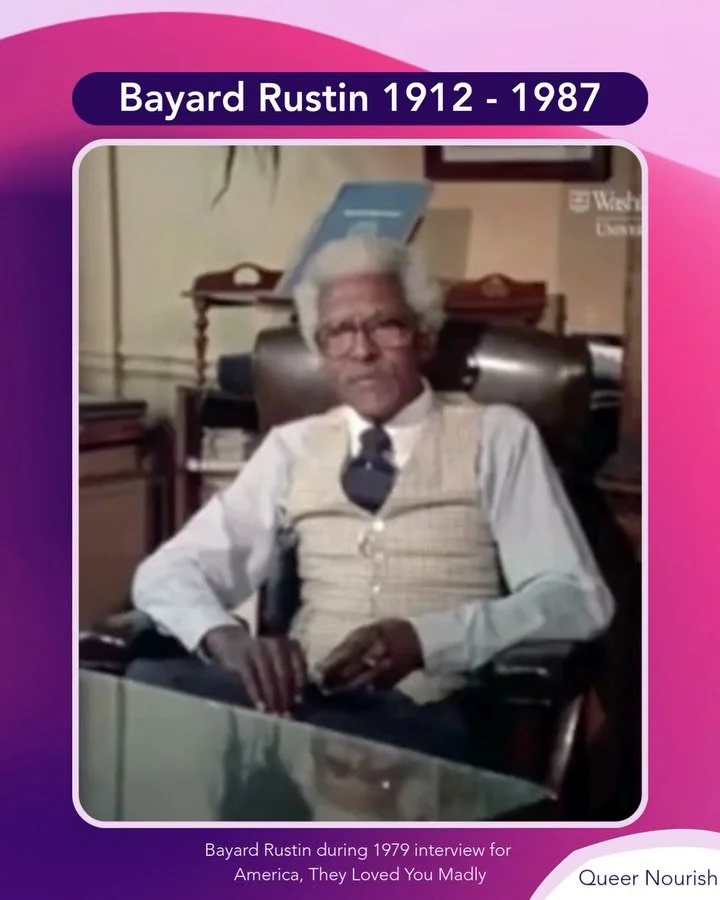 Bayard Rustin was a brilliant strategist, meticulous planner, and the organizing force behind the 1963 March on Washington for Jobs and Freedom. He was also out as a gay man when being out could mean losing everything. 

Bayard&rsquo;s work in activi