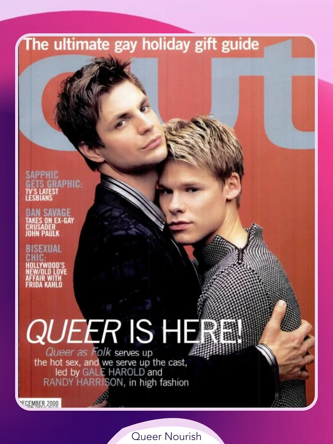 Flipping through vintage magazines as I am wont to do✨

All images are from OUT Magazine&rsquo;s December 2000 issue. Images courtesy of Internet Archive. #LGBTQ #queermedia #outmag #queerasfolk
