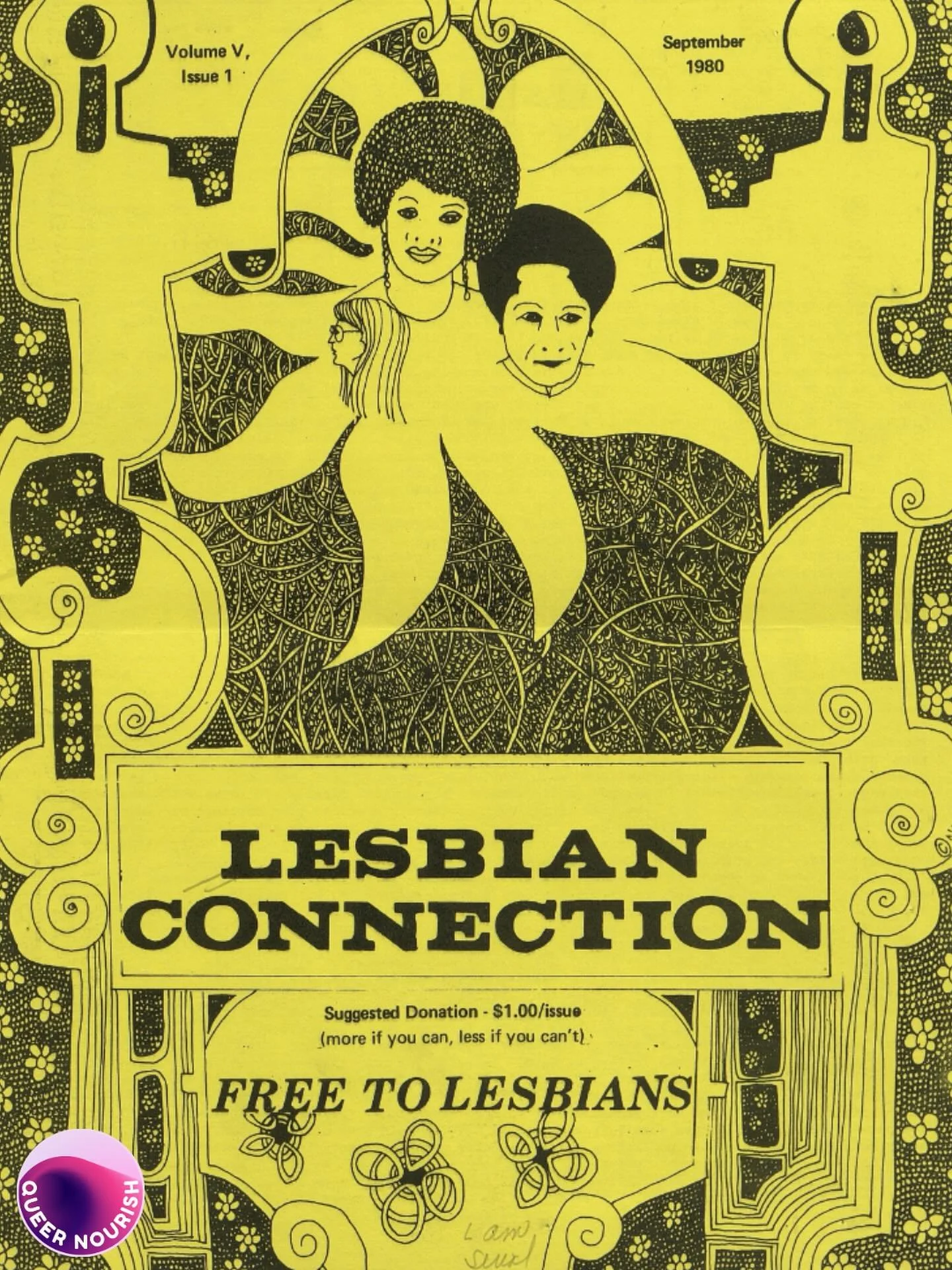 FREE TO LESBIANS!!! 🌻🌟💛⭐️🌙🌝 Lesbian Connection, Vol 5 Issue 1, September 1980.

Have a lovely Lesbian Visibility Week, babes! 🦄💐🩷✨

Image sourced via @jstor_org