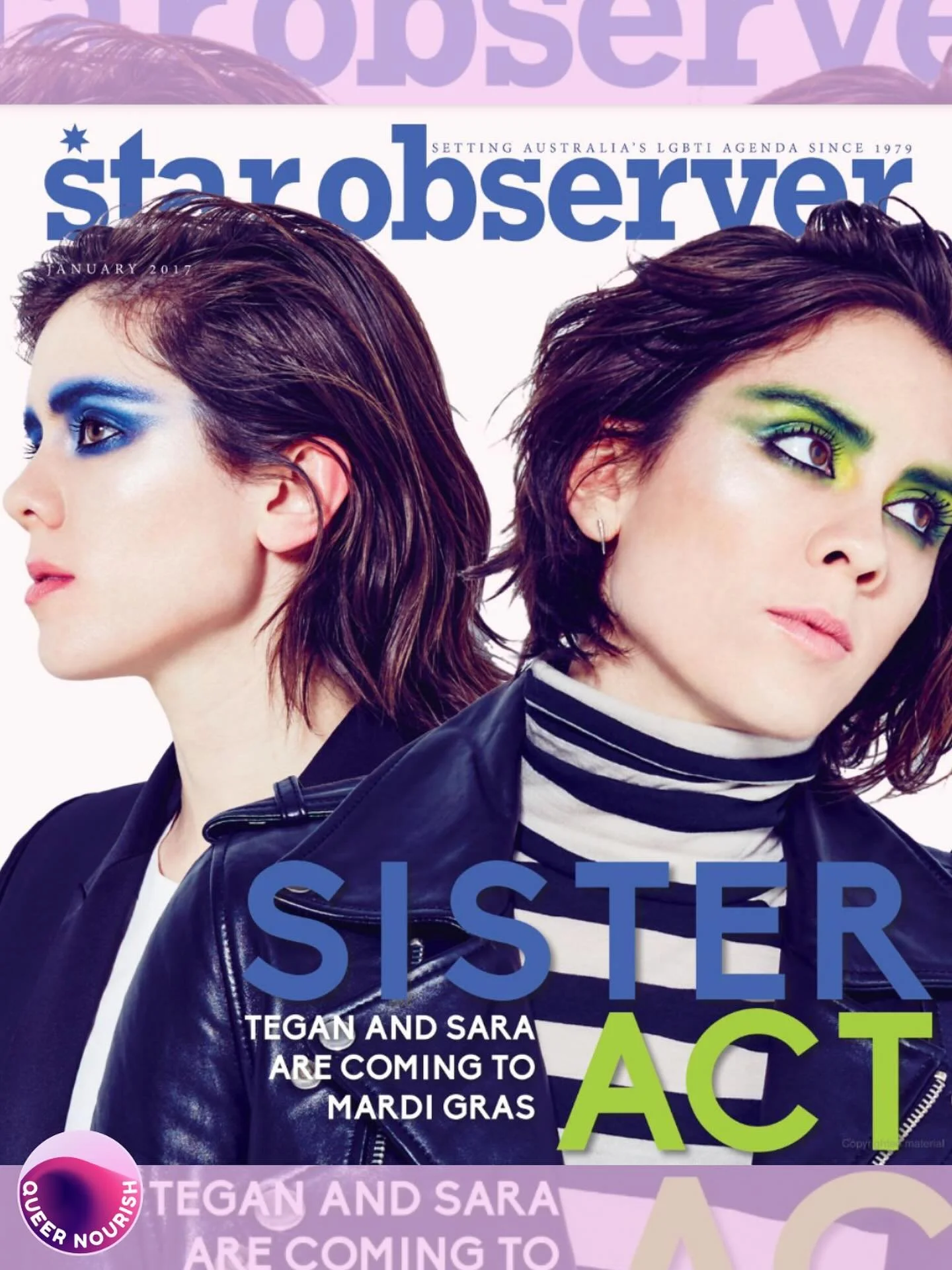 Star Observer featuring Tegan and Sara, January 2017 🌈🩷💐✨
Image sourced via Google Books