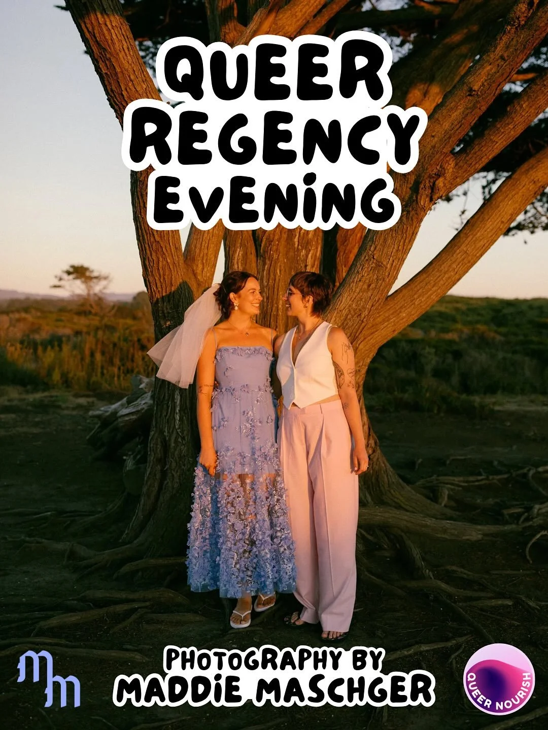 Dearest Gentle Queer! I&rsquo;m excited to announce  @maddiemaschger.photo as the official photographer for Queer Regency Evening! 🥳💐 Maddie, your local queer dyke photographer, will document your glorious attire, laughter, lightness of foot*, and 