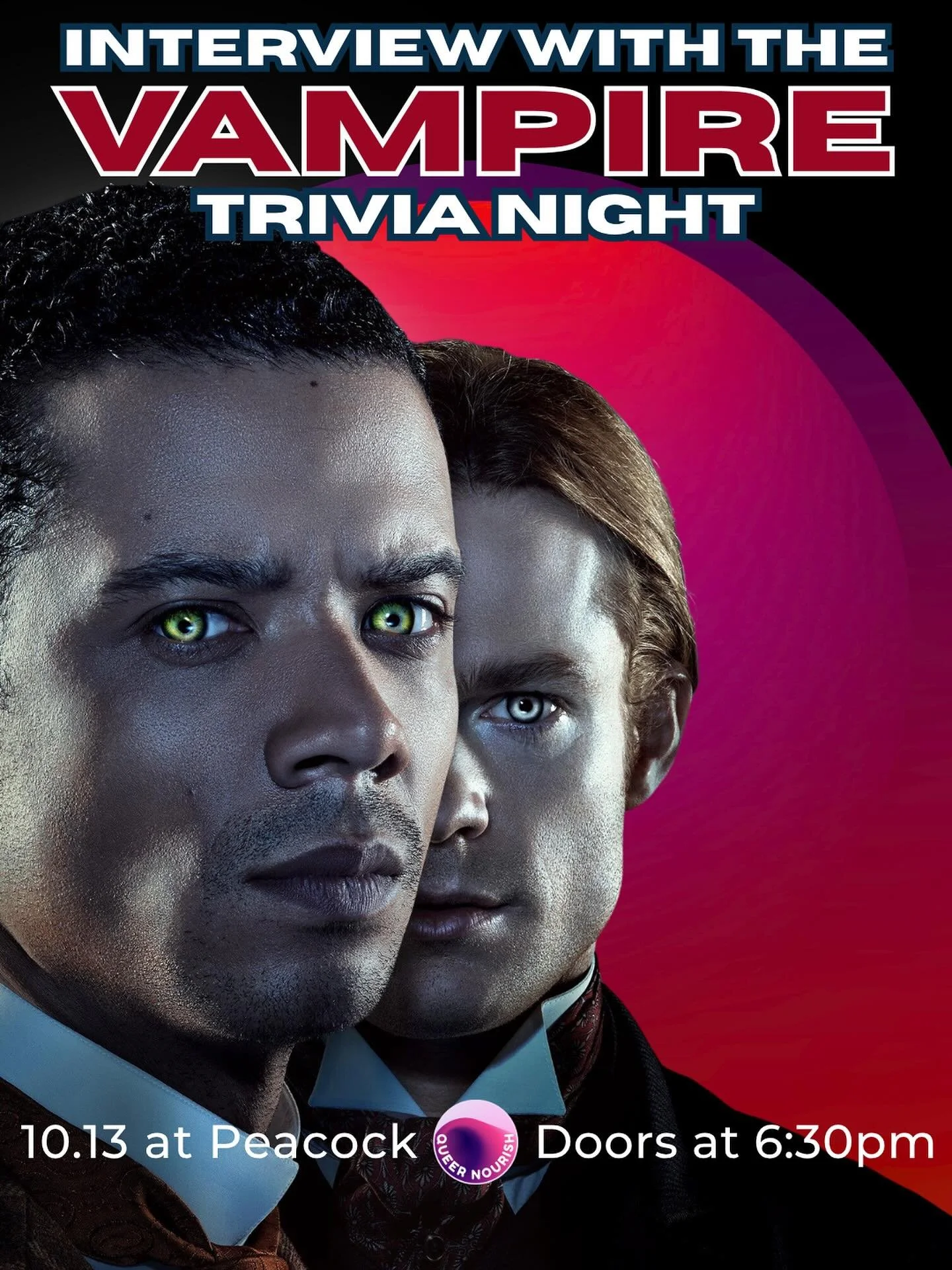 Oh, to be caught in throes of increasing wonder! Interview with The Vampire Season 1 Trivia night is coming your way. Your entry ticket also comes with a raffle ticket. Raffle winner will receive glorious IWTV fan art as their prize. 🧛🏽&zwj;♂️⛓️🌙