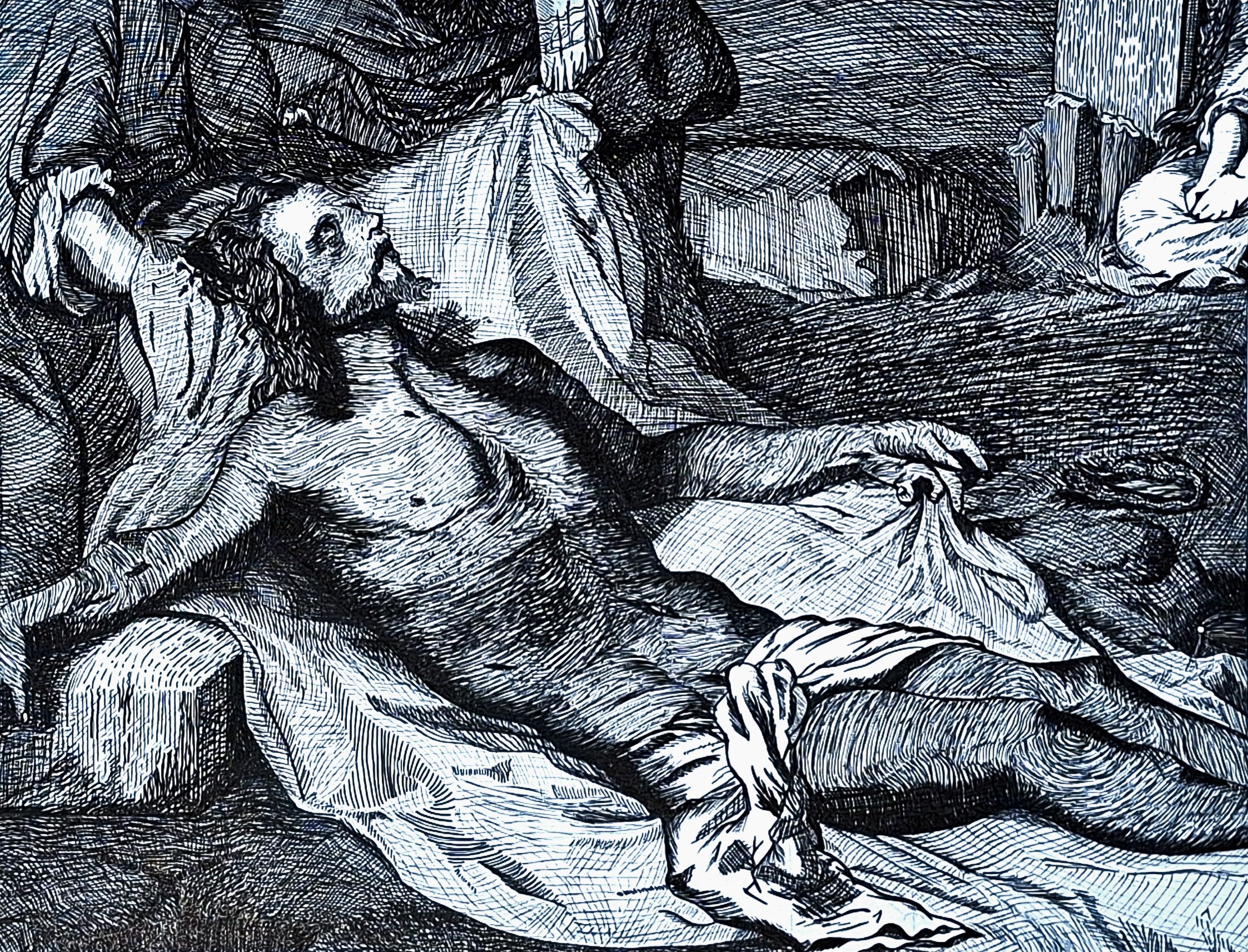 It Is Finished, 2024
Ink on paper, 11''x 14''