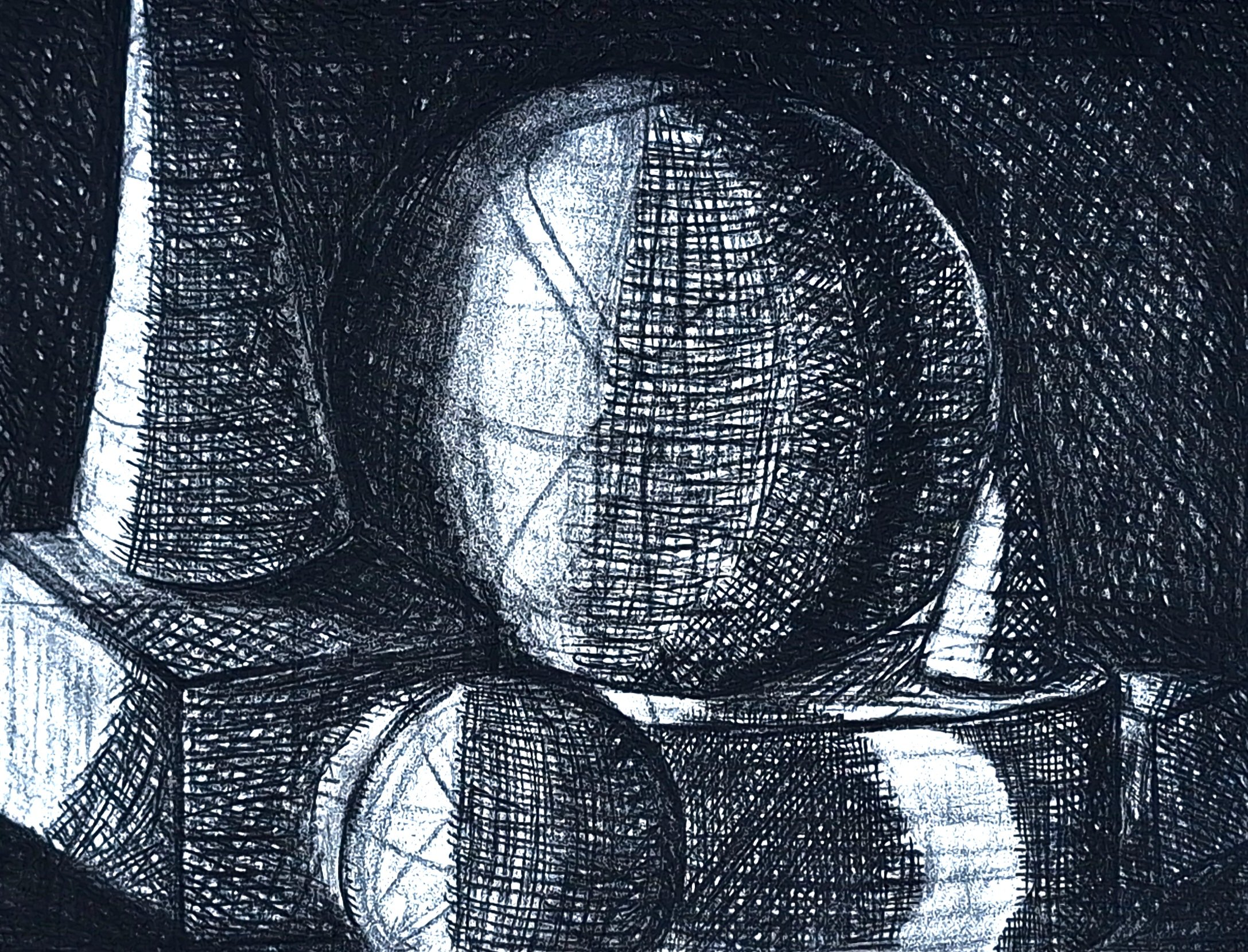 Eerie Volumes, 2024
Charcoal on paper, 11''x 14''