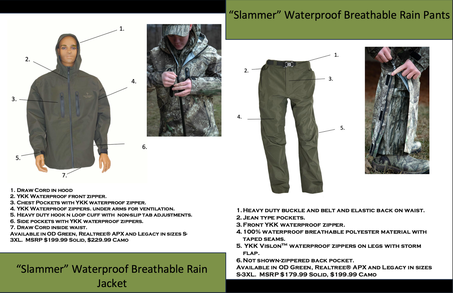 Slammer” Rain Jacket — Dirty display picture 1