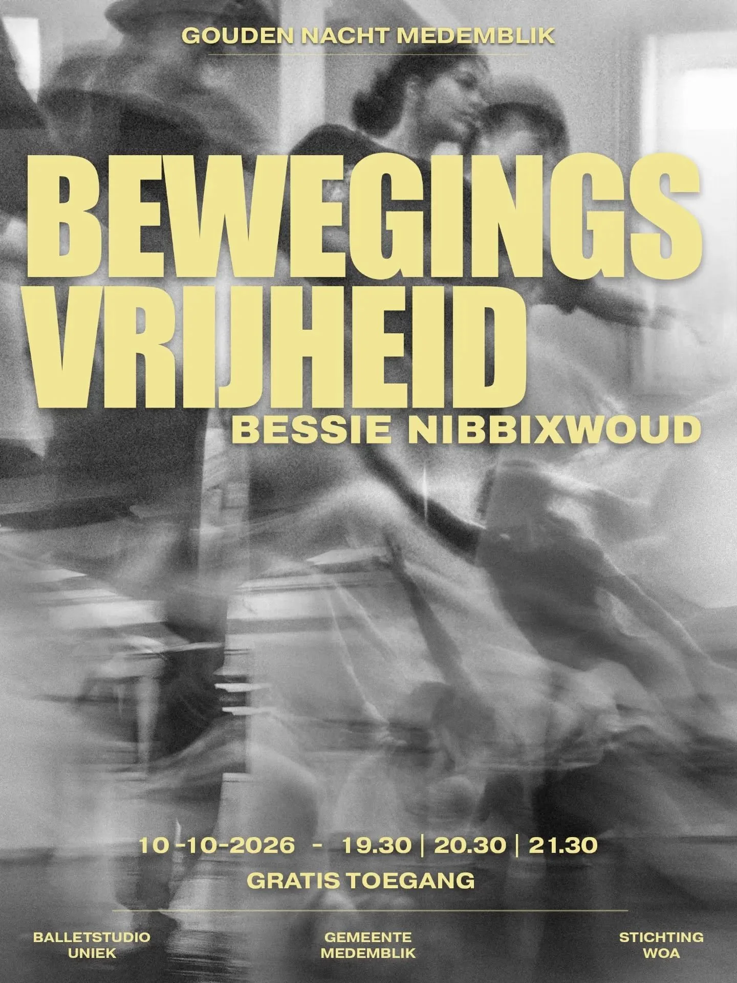 Moderne dans in een eeuwenoude kerk? Op de Gouden Nacht komt Balletstudio Uniek met twee groepen jongeren dansvoorstellingen doen rondom het gevoel van 'bewegingsvrijheid'. Dit is ge&iuml;nspireerd door het thema van de Gouden Nacht 'vier het verschi