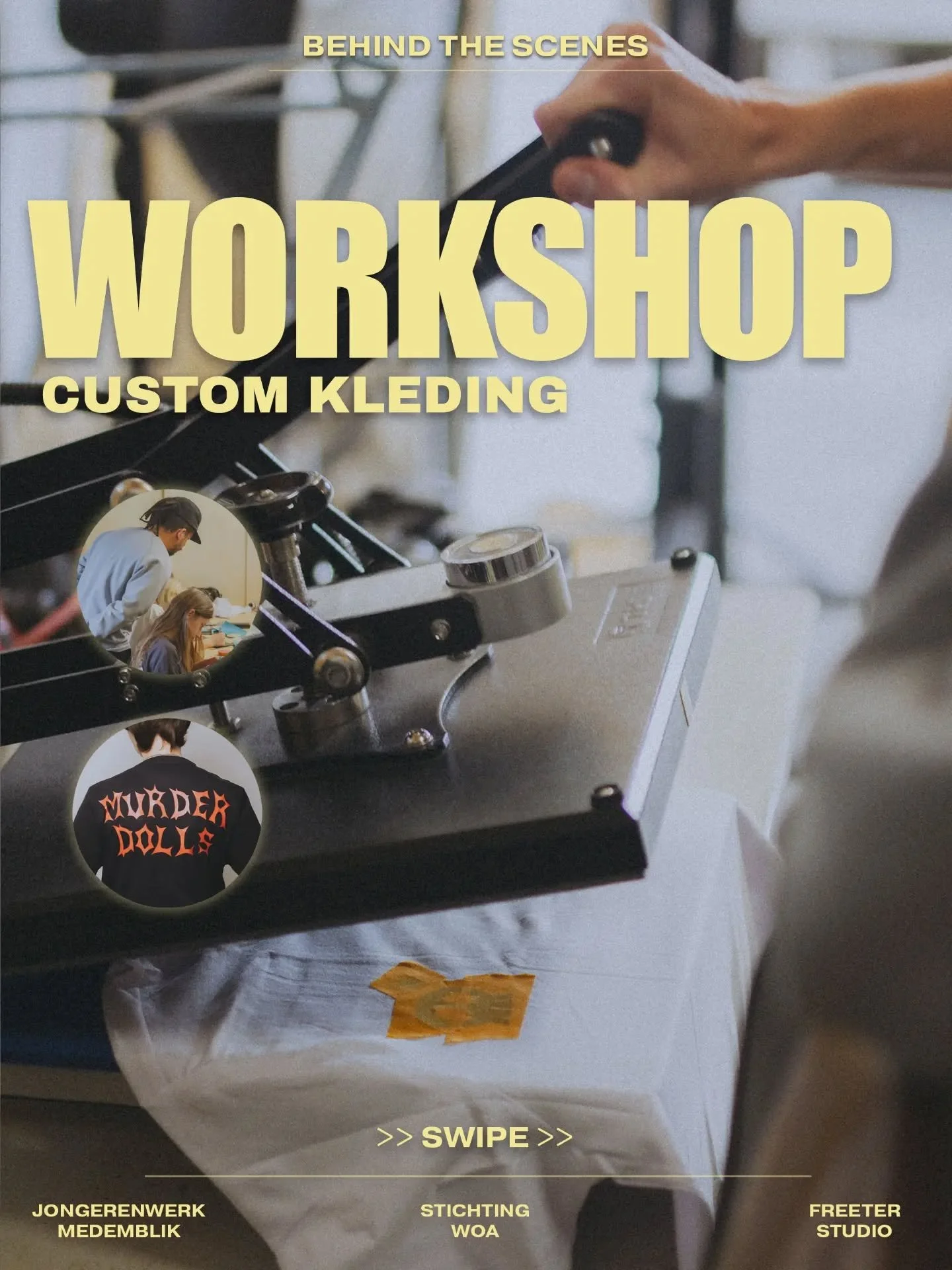 We hebben weer een super leuke workshop achter de rug met @jongerenwerk_medemblik. Onze goede vrienden van @freeter.studio gaven een gast workshop waarbij zelfgemaakte stencils gedrukt konden worden op kleding. Daarnaast hadden ze ook toffe kant en k