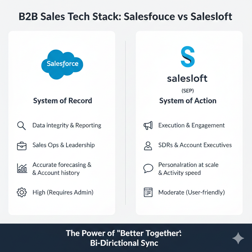 The High-Value Sales Stack: Salesforce vs Salesloft