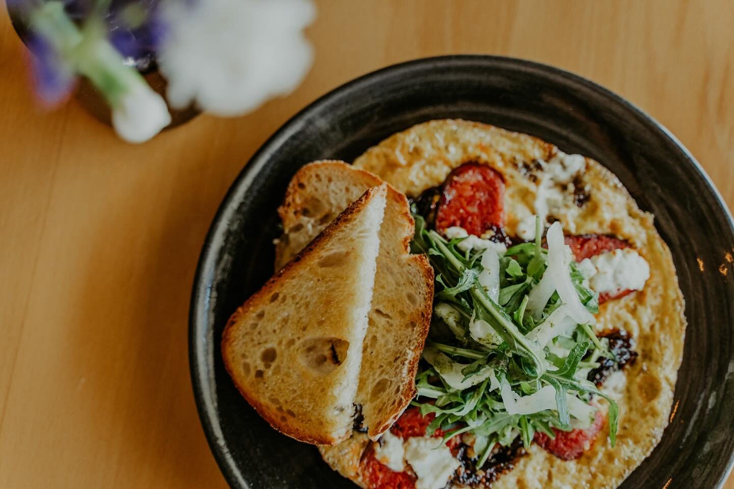 Omelette with Chorizo up close and personal 🤤 

Oh, and, hope to see you after the march this Anzac Day. Open 7 til 2 ❤️