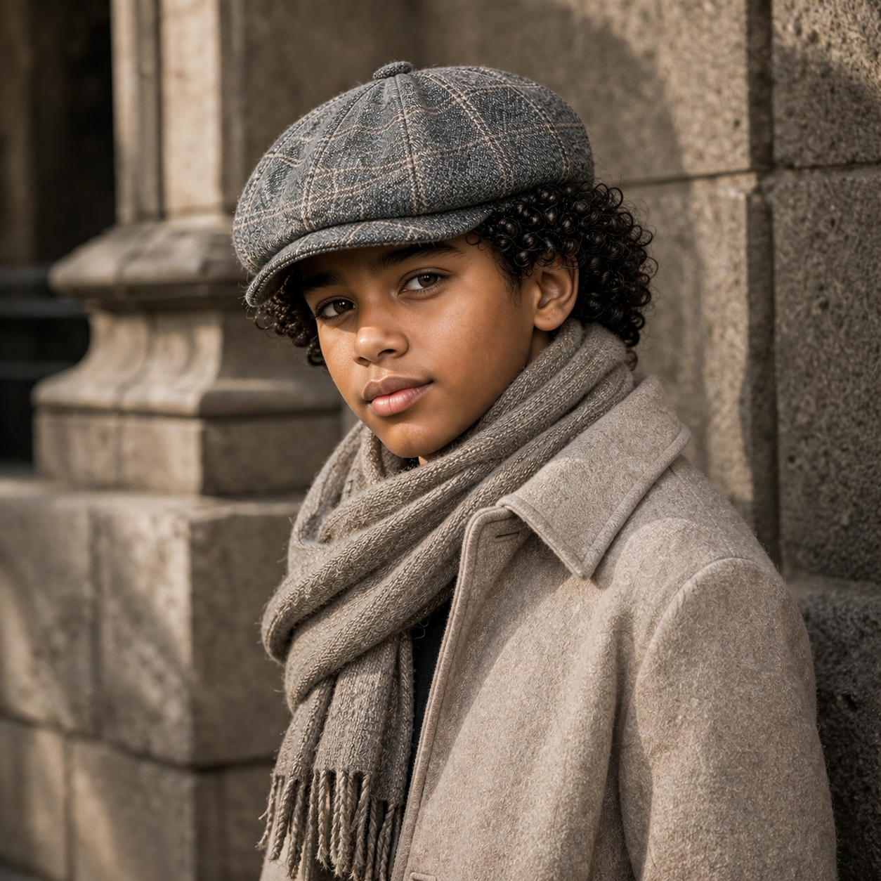 Baker Boy Cap - Grey Heritage Check