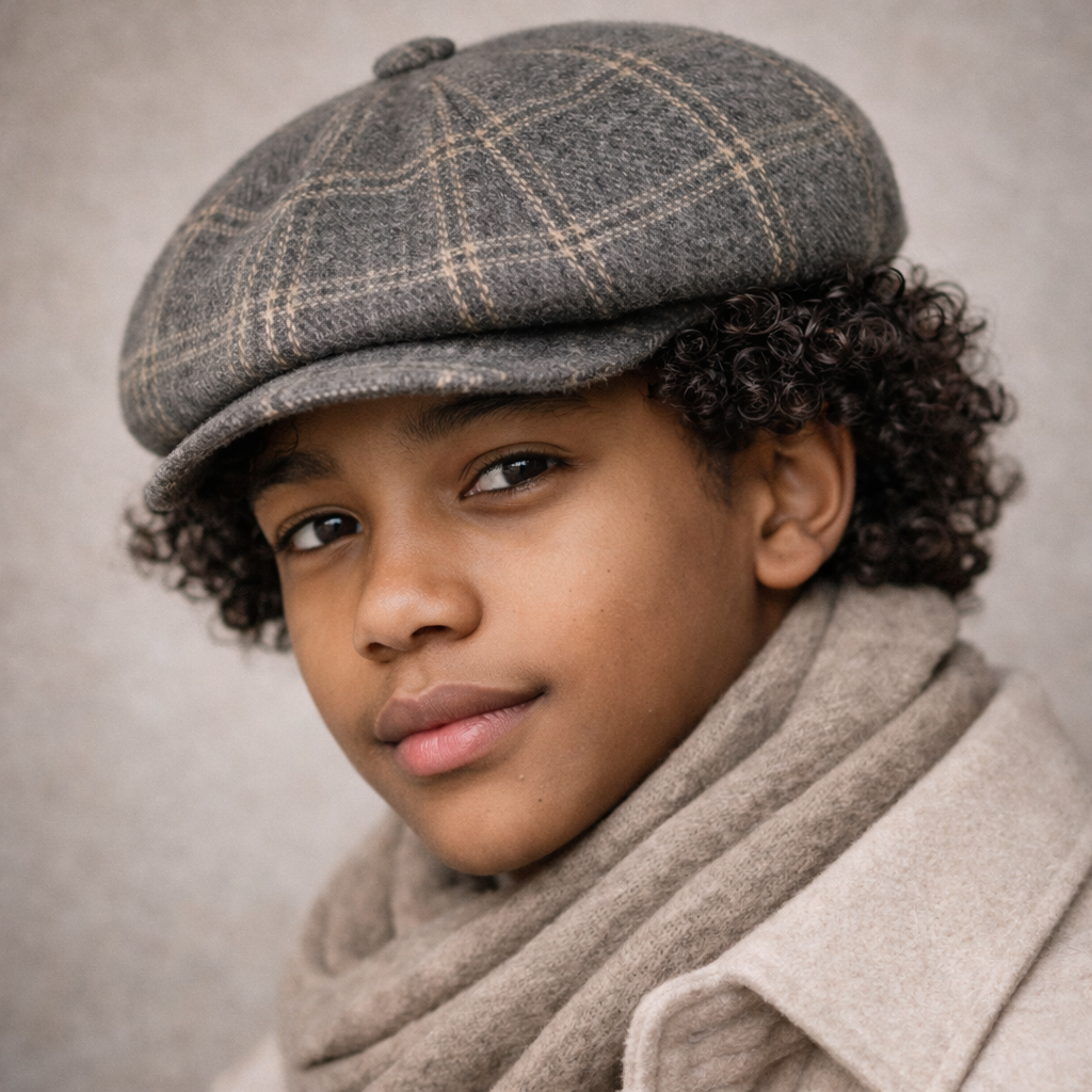 Baker Boy Cap - Grey Heritage Check