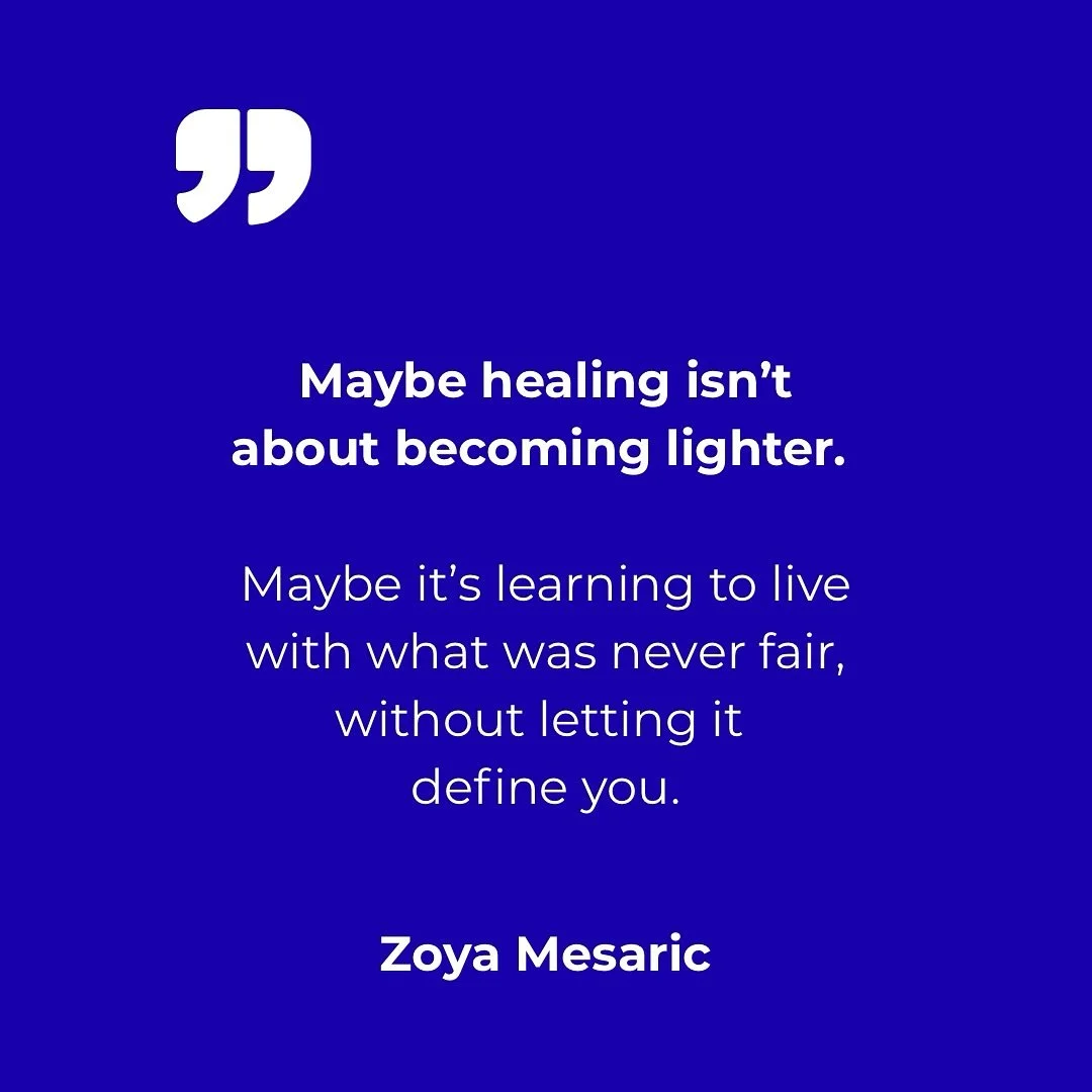 We talk about healing like it&rsquo;s an escape, as if one day we&rsquo;ll wake up calm, untouched, and free from everything that ever hurt us.

But healing isn&rsquo;t about becoming lighter. It&rsquo;s about learning to live with what was never fai
