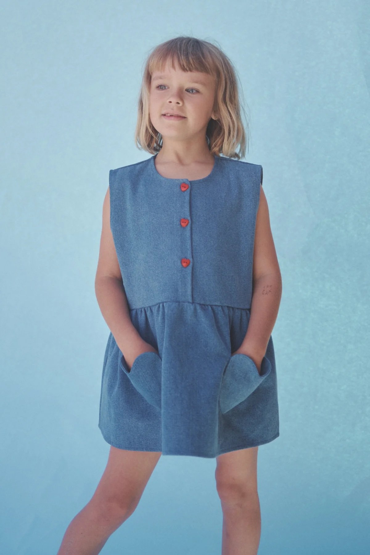 Little the Label ~ The Delphine Dress - Blue Denim5.jpeg