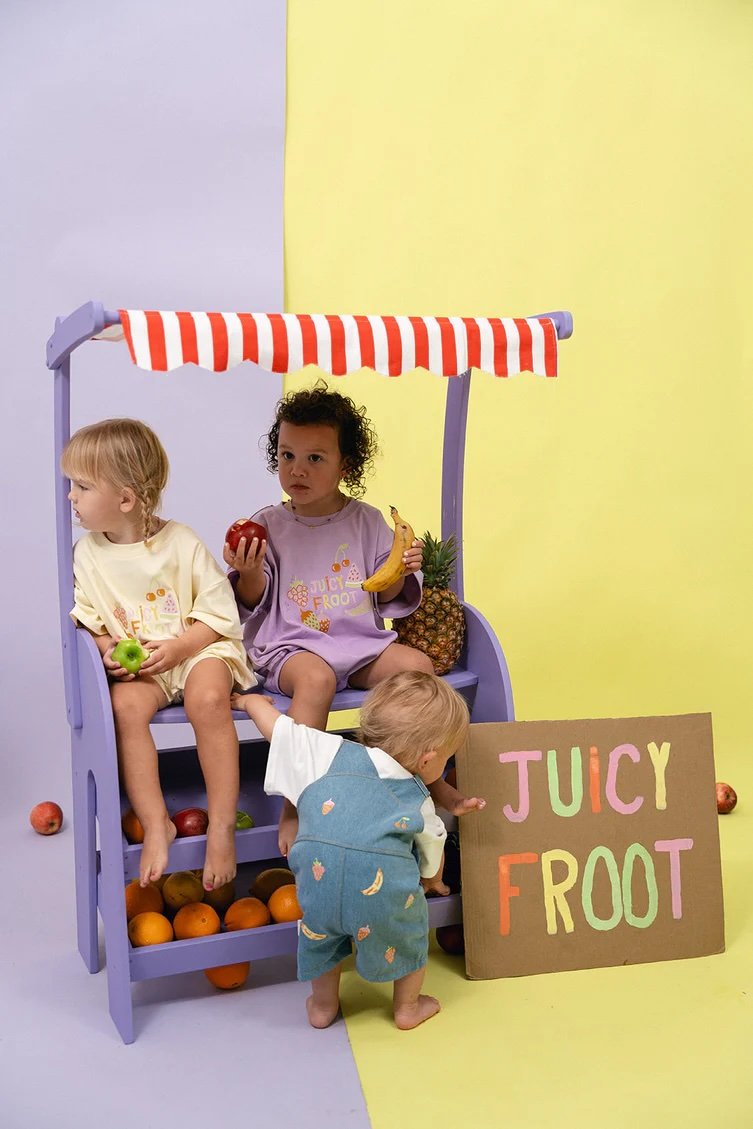 Myla Jane ~ Juicy Froot T-Shirt Romper - Lemon2.jpeg