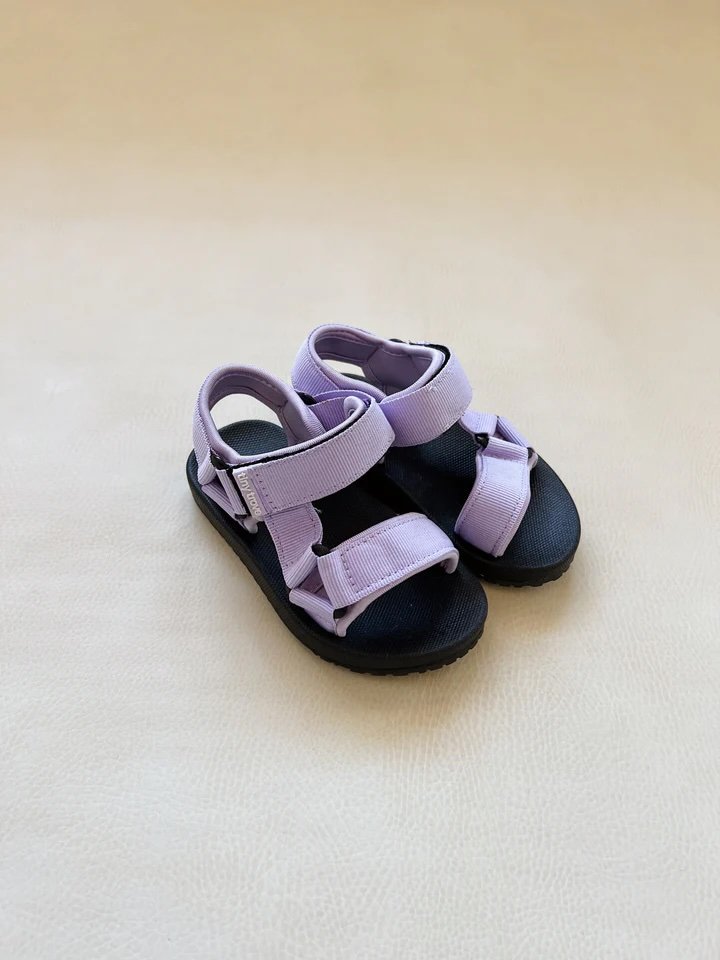 Tiny Trove ~ Olympia Velcro Sandals - Lilac.jpeg