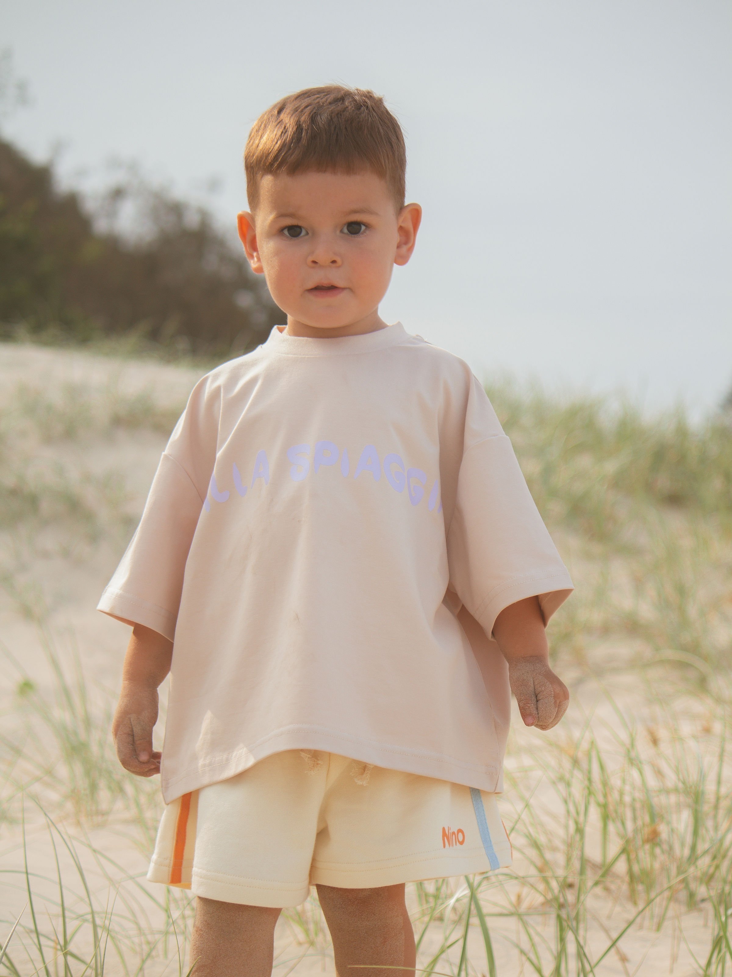 Nino the Label ~ Alla Spiaggia T-shirt - Biscotti5.jpeg