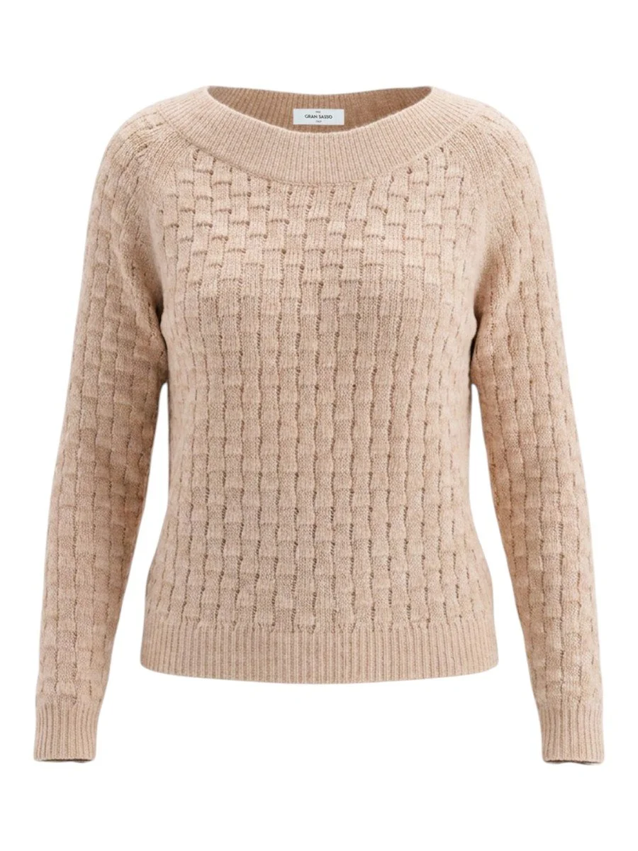 Gran Sasso Lochstrick-Pullover