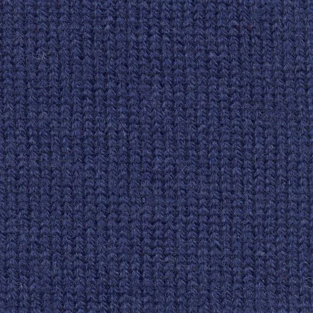 Blauer Strickpullover von Gran Sasso, kleiner Kragen, locker geschnitten, Farbmuster