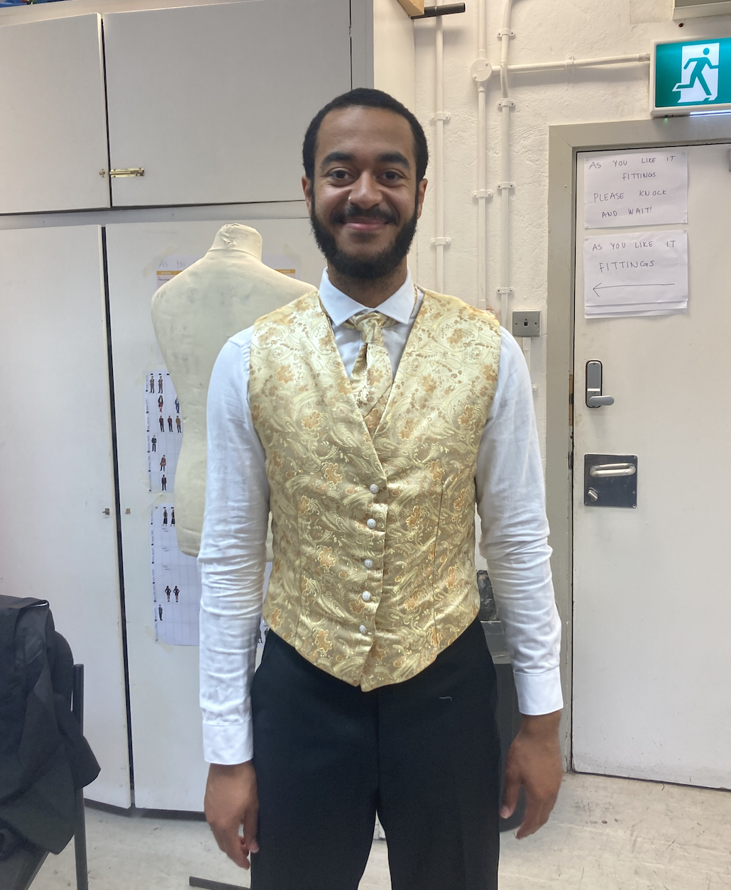 Matching it with the waistcoat