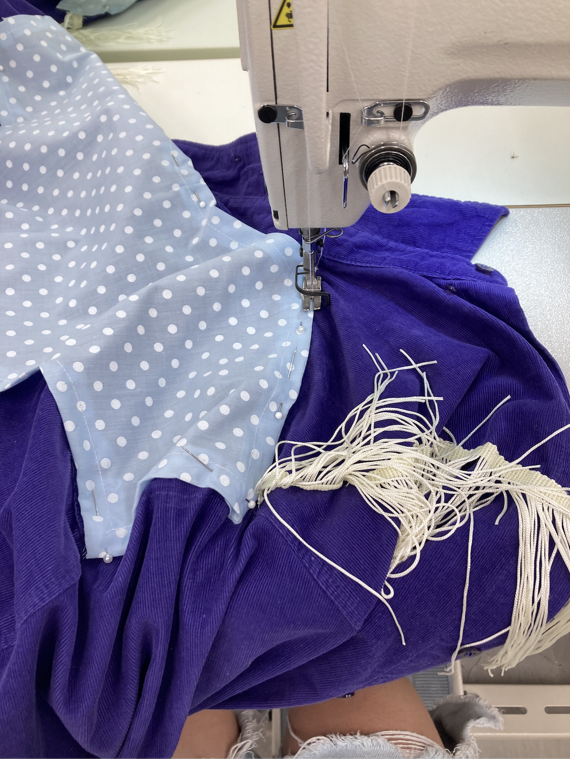 Attaching the yolk to the shirt