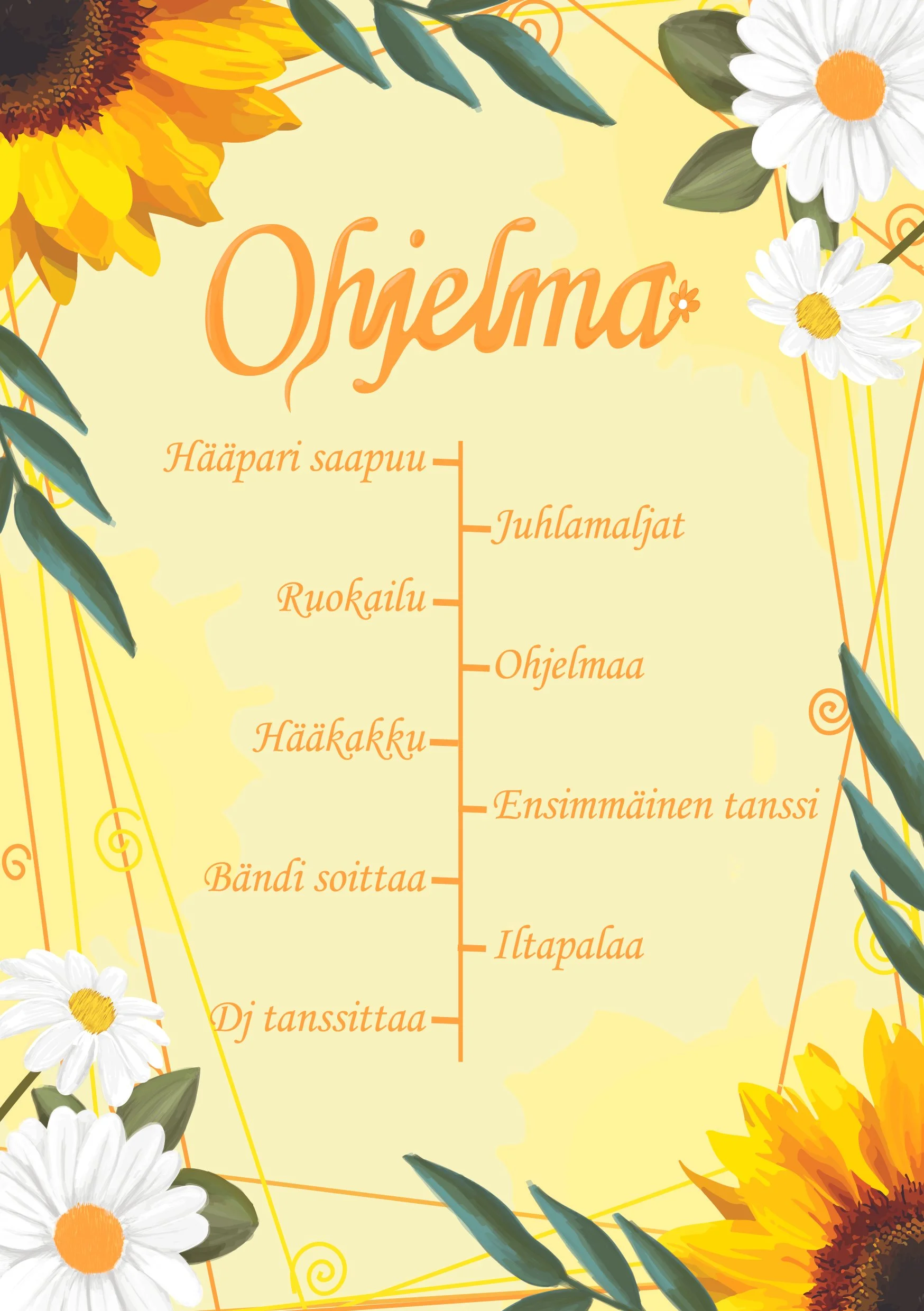 juhlagraafikko, graafinen suunnittelija, juhlaohjelma