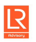 Red background with a black letter 'L' and an orange letter 'R' overlayed, and the word 'Advisory' at the bottom.