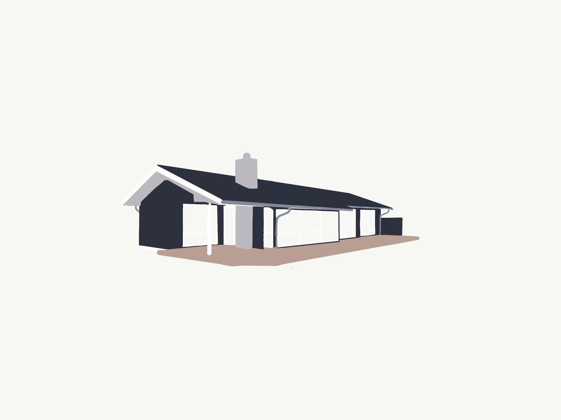 Illustration Dänisches Ferienhaus
