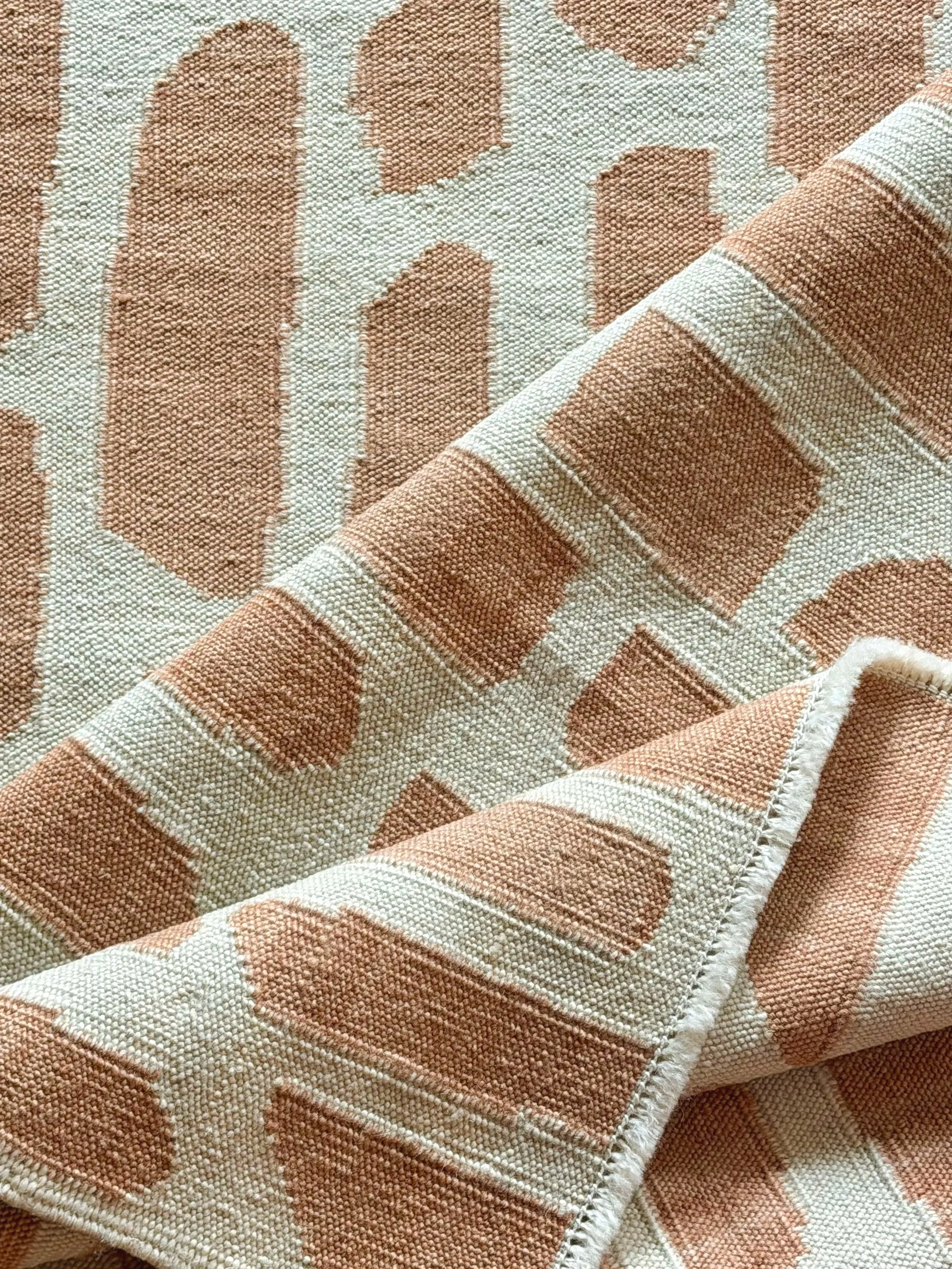 Albertine: A soft, abstract repeat that subtly reads as chic giraffe --Shown here in Saharan Sand