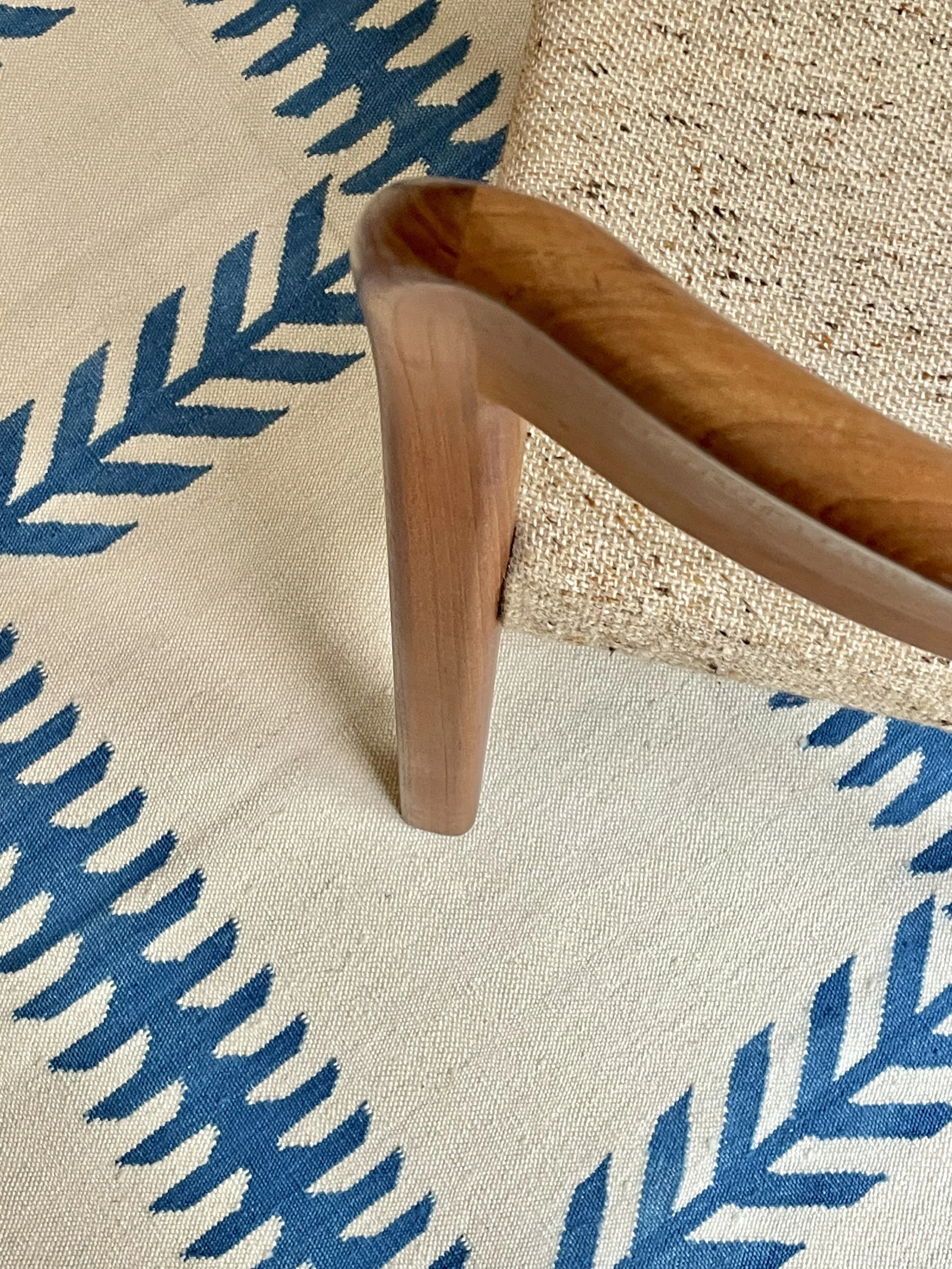 Genevieve Premium Wool Flatweave: 8x10 Parisian Blue
