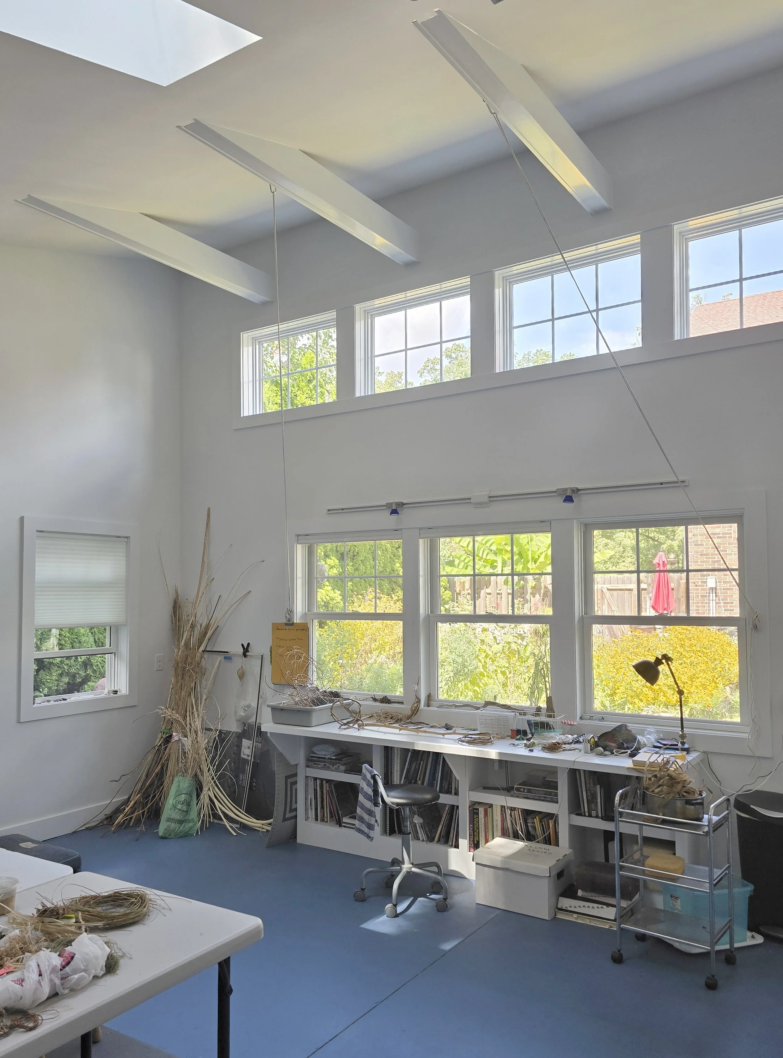 artist studio, clerestory windows, slkylight