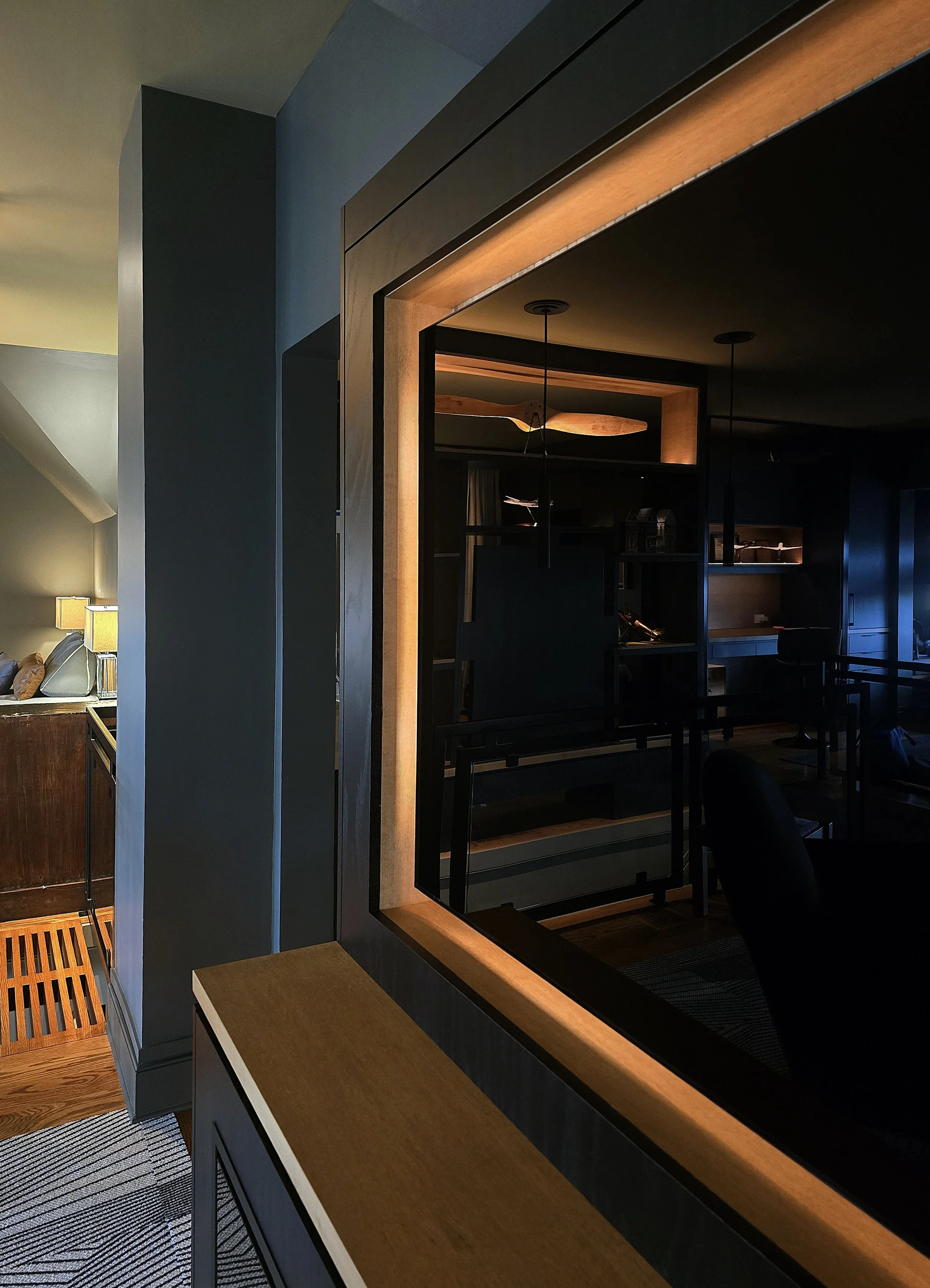 Recessed TV with Backlighting