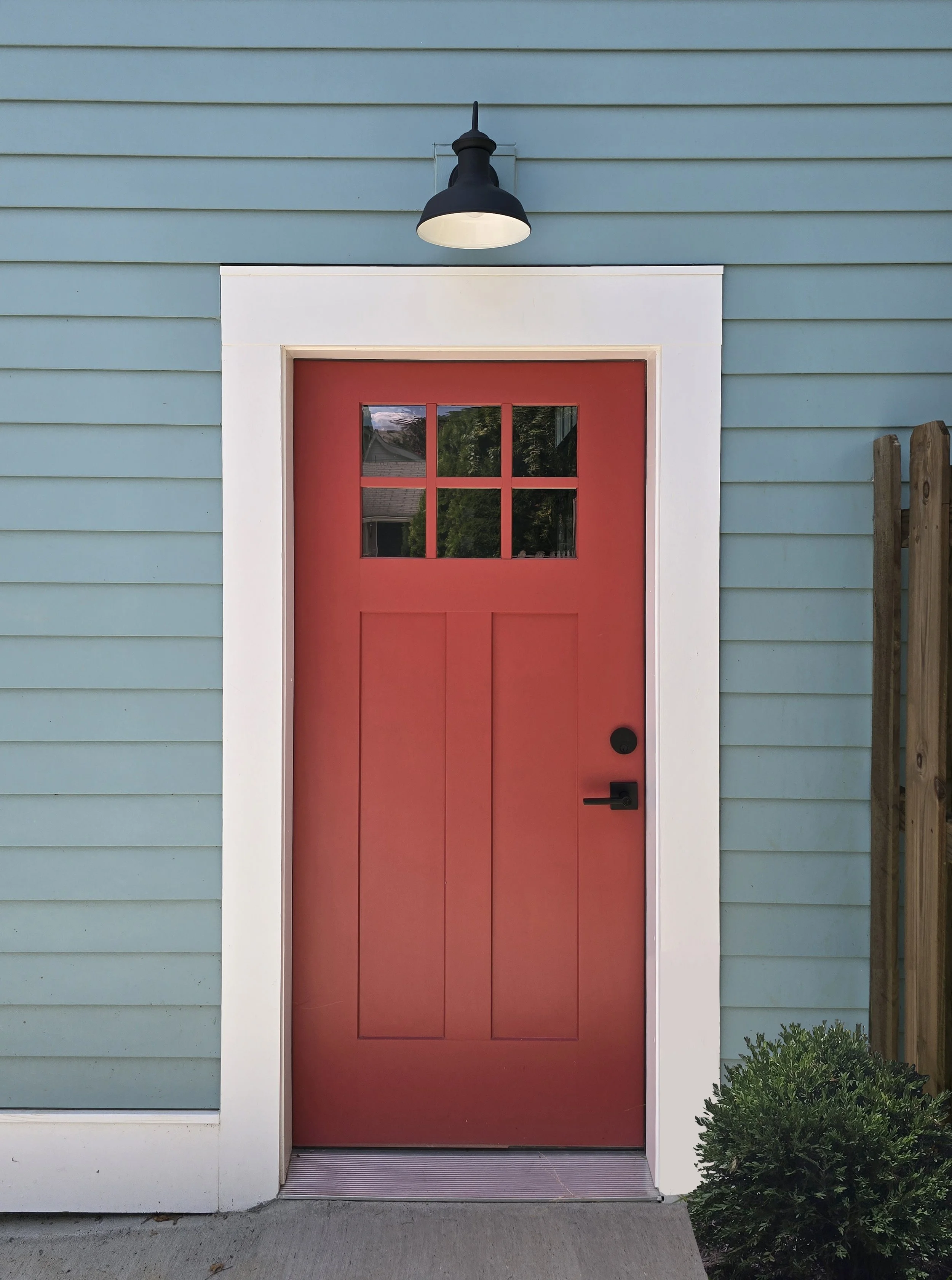 Red door, barn light