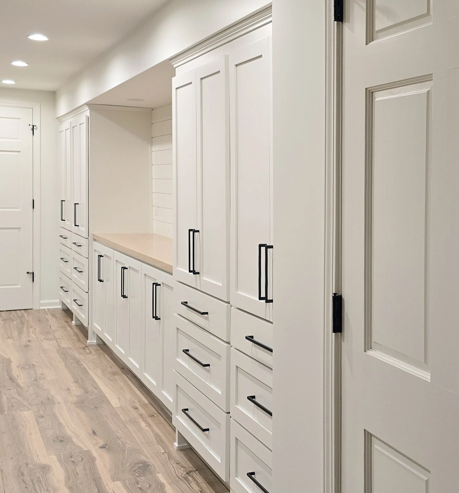 Basement storage built-ins