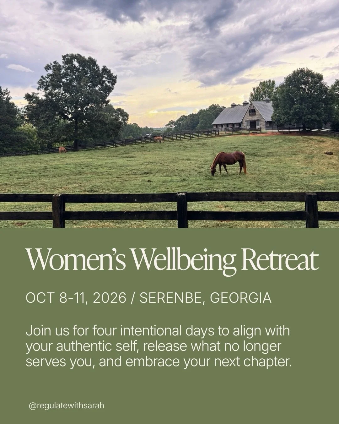 What started as a girls&rsquo; trip turned into the inspiration for something much bigger. 🌿

Last month, we moved our girls&rsquo; trip out of the group chat and headed to Serenbe, a wellness community in the Chattahoochee Hills of Georgia, about 3