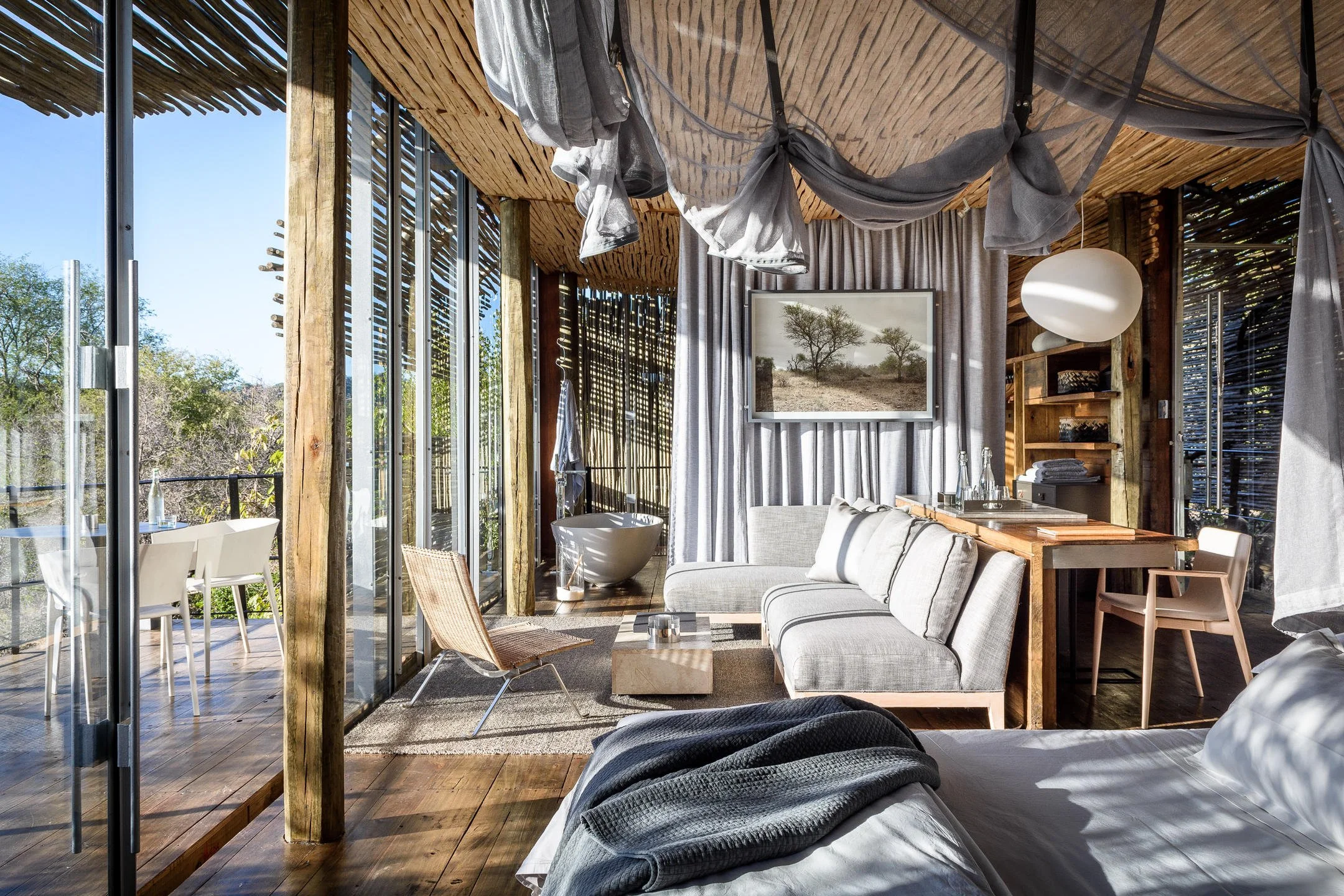 a suite at Singita Lebombo in the Kruger Park, South Africa