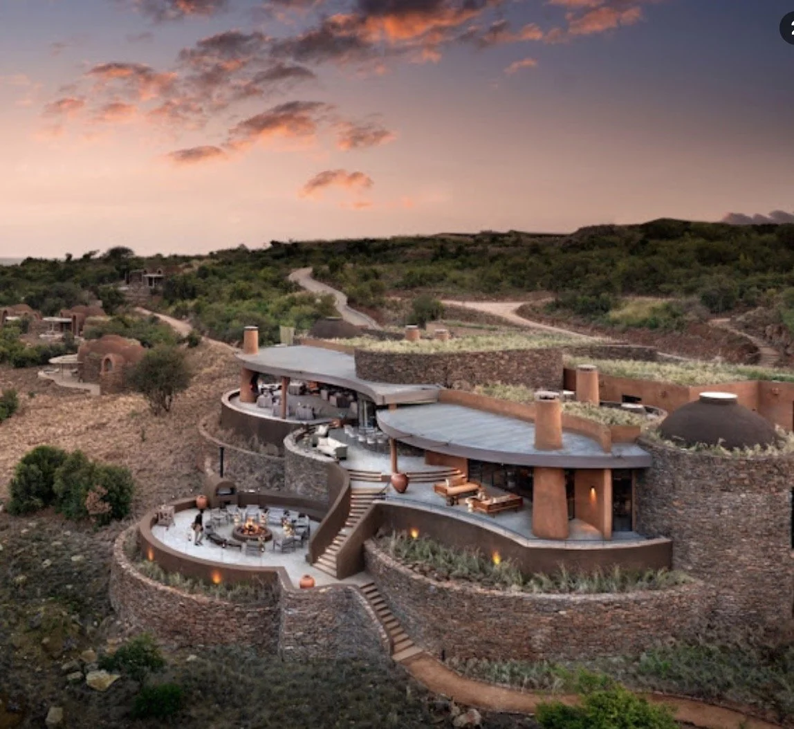 Modern, stone safari lodge at Suyian in Kenya