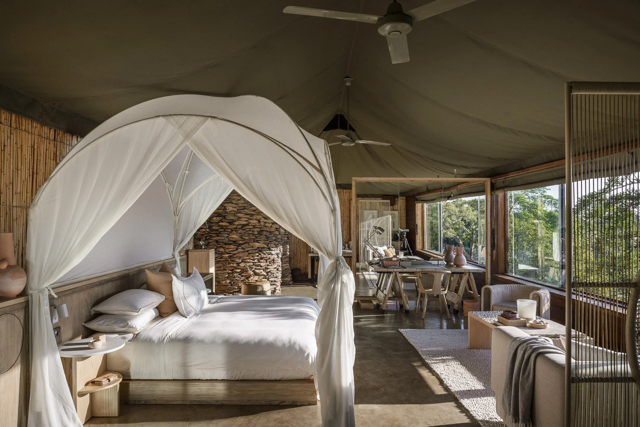 Suite at Singita's Faru Faru Lodge in Grumeti, Tanzania
