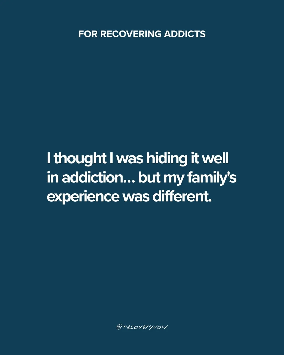 One of the hardest things to admit in recovery is this:

It was never as hidden as I thought it was.

Maybe the details weren&rsquo;t fully known. Maybe nothing was ever said out loud. But something still felt off &mdash; and the people closest to yo