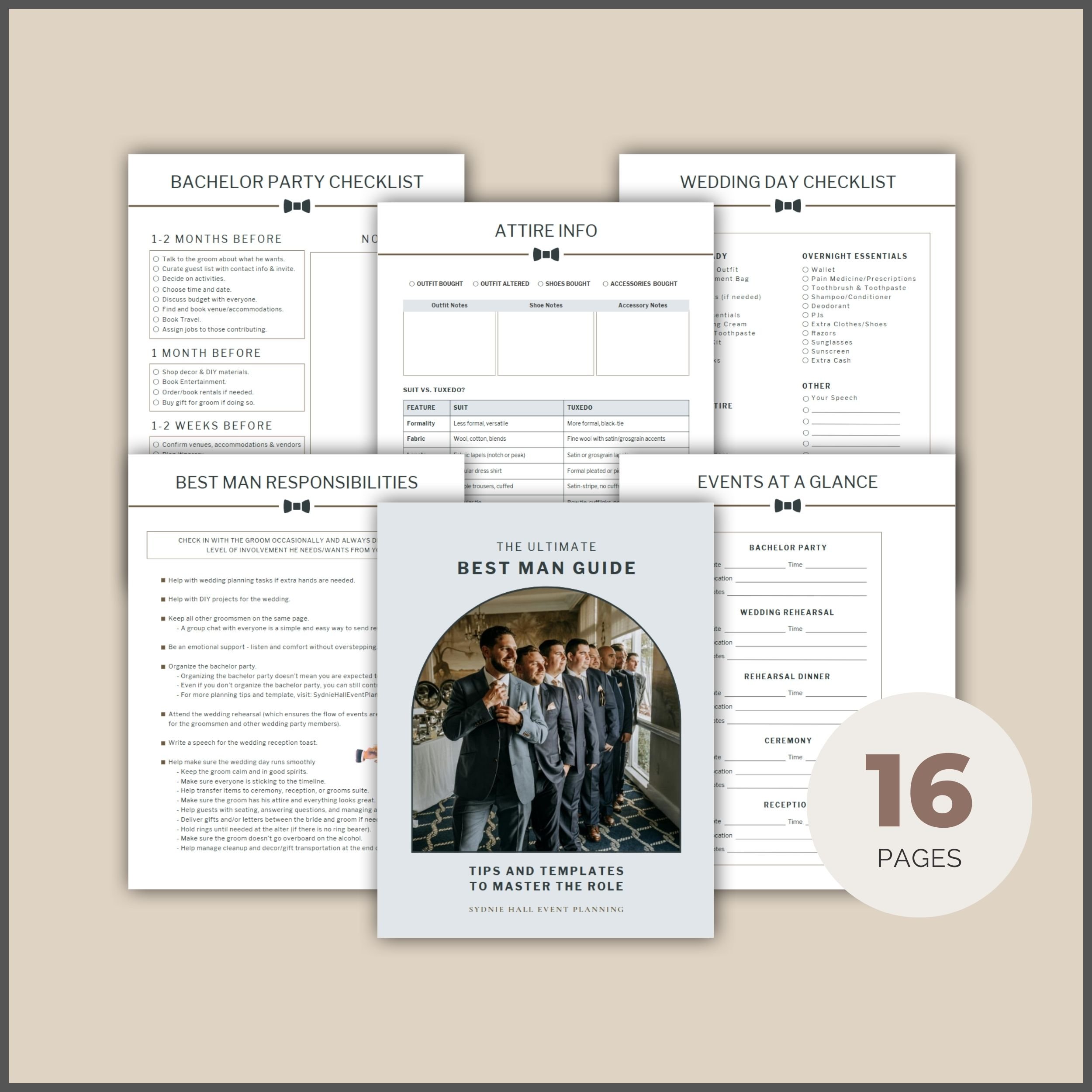 Best Man Guide - Instant Download