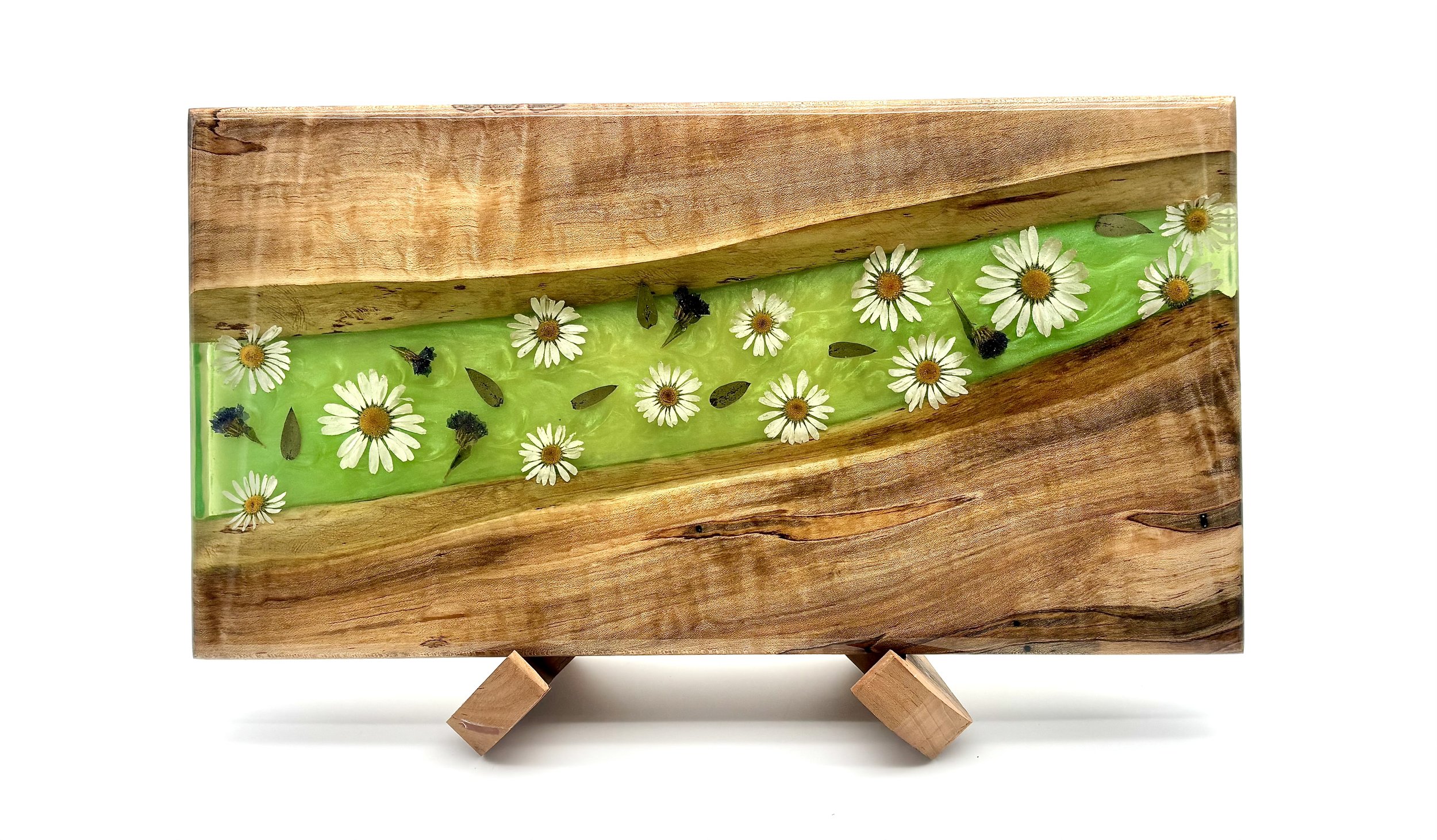 Floral Charm Spalted Maple Serving Board