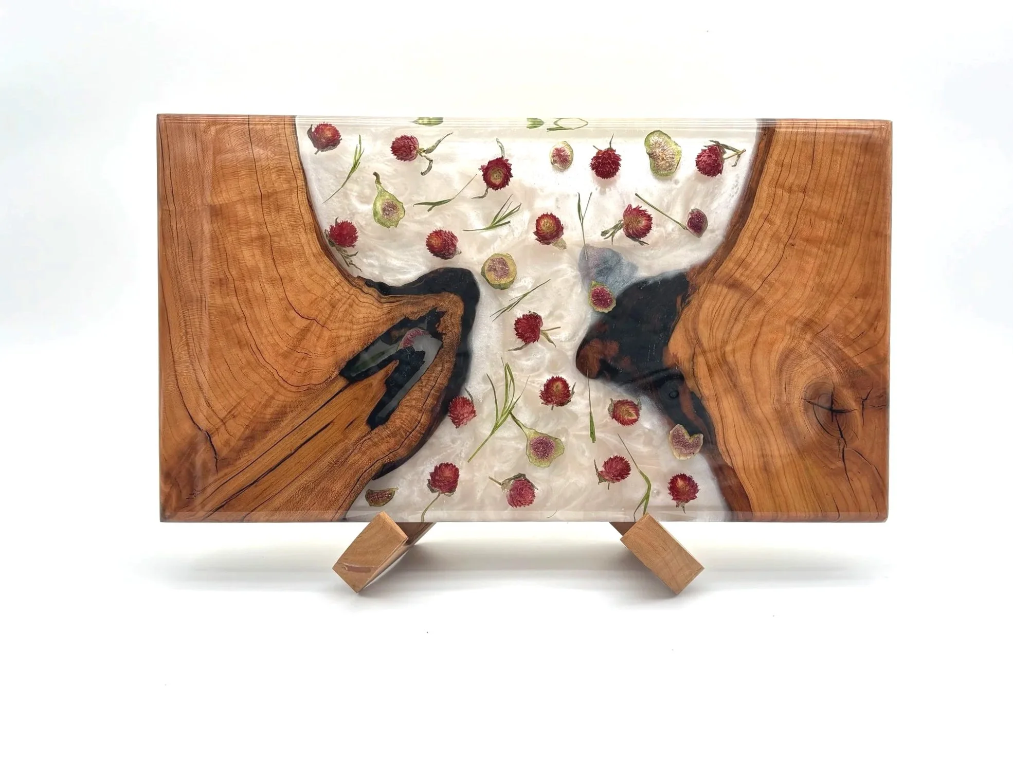Black Cherry & Epoxy Floral Art Board