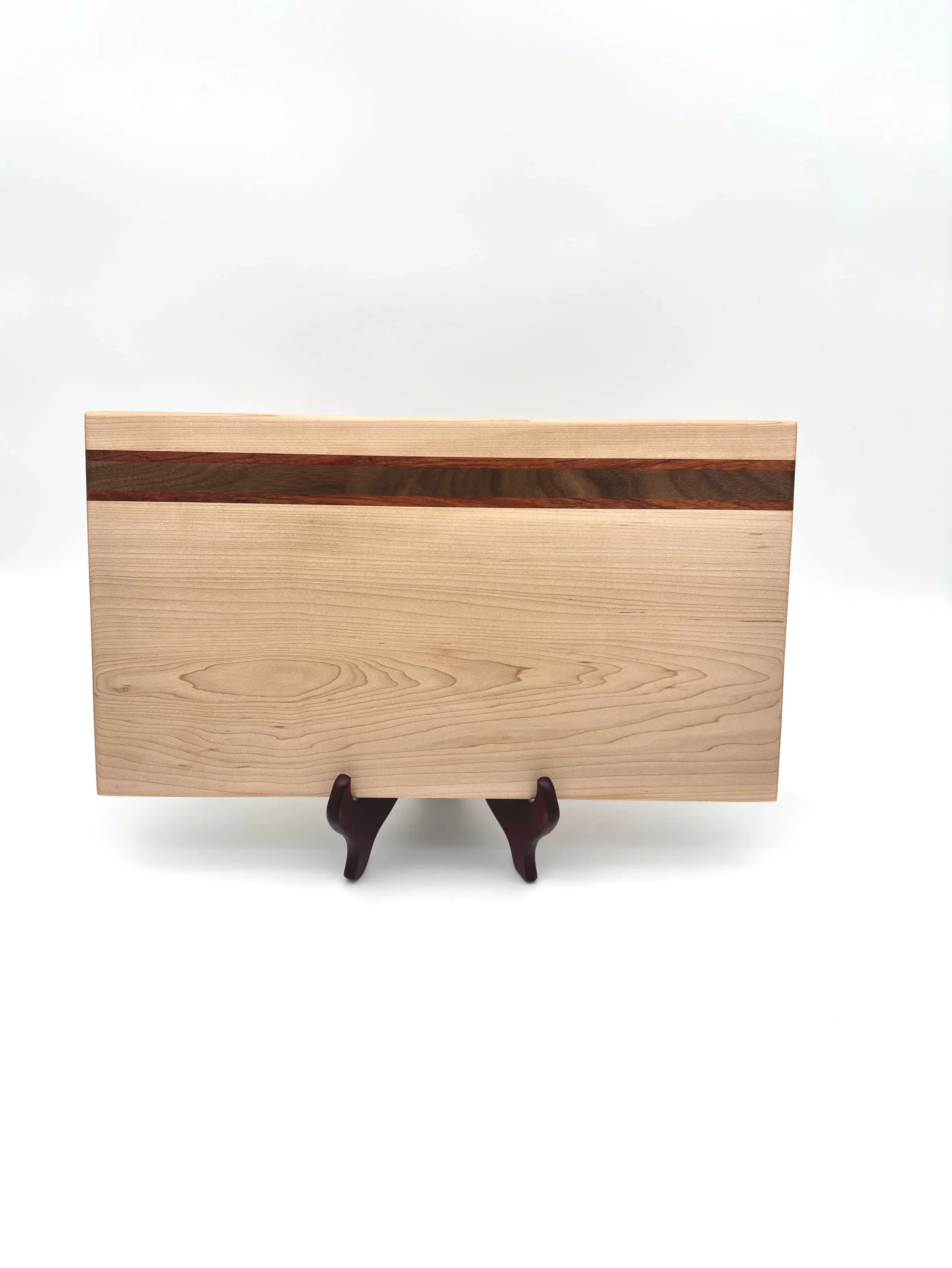 Maple Cutting Board with Walnut & Sapele Accents
