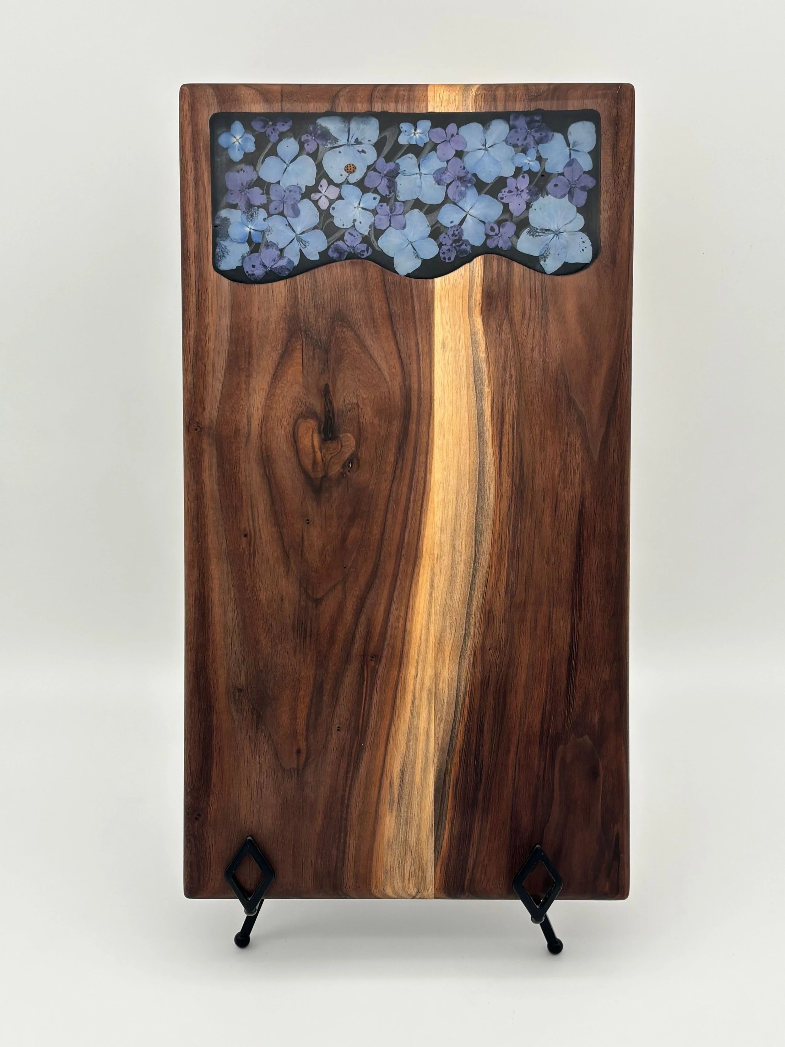 Black Walnut Hydrangea Serving Board