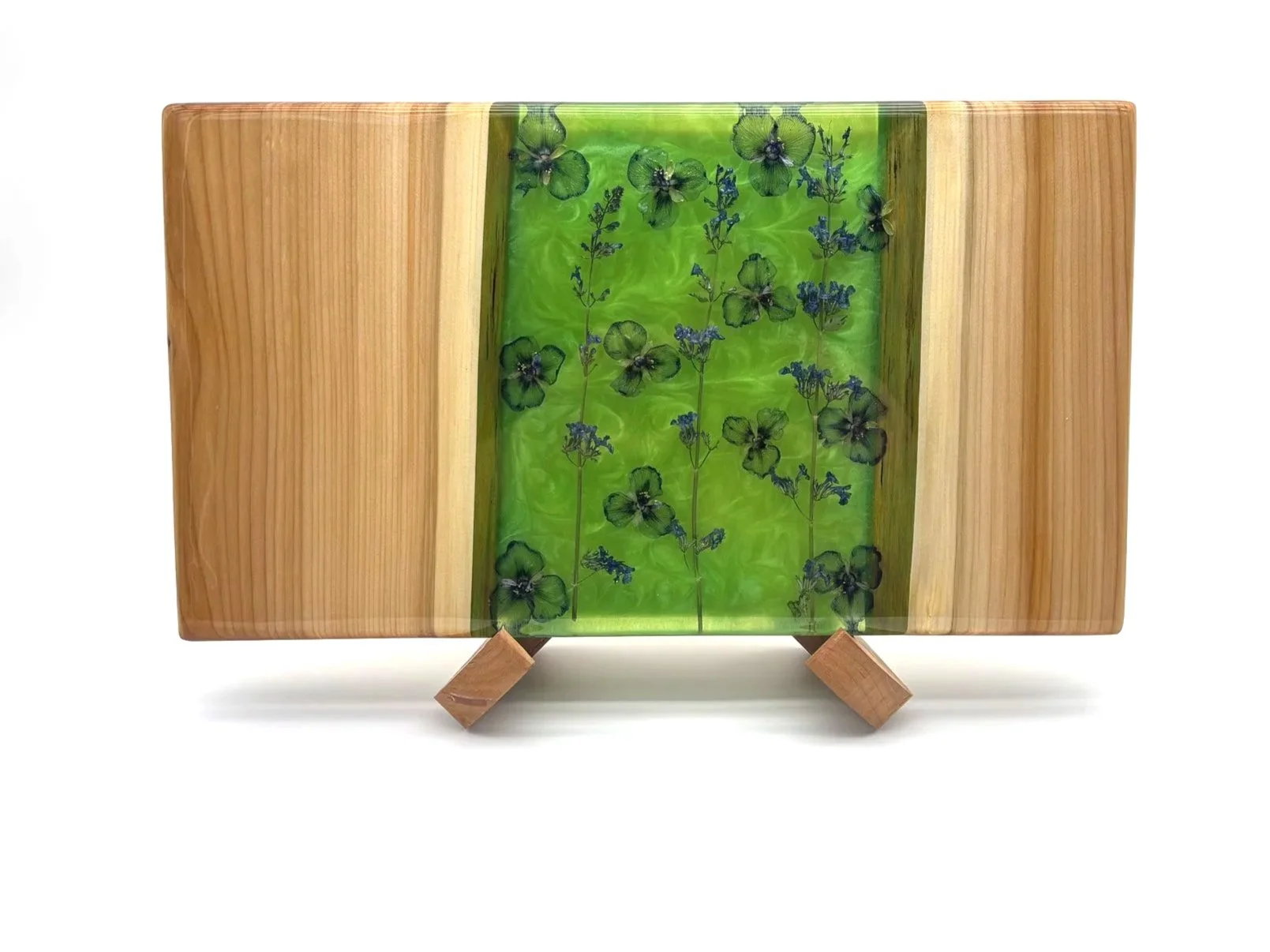 Floral Elegance Cedar Charcuterie Board