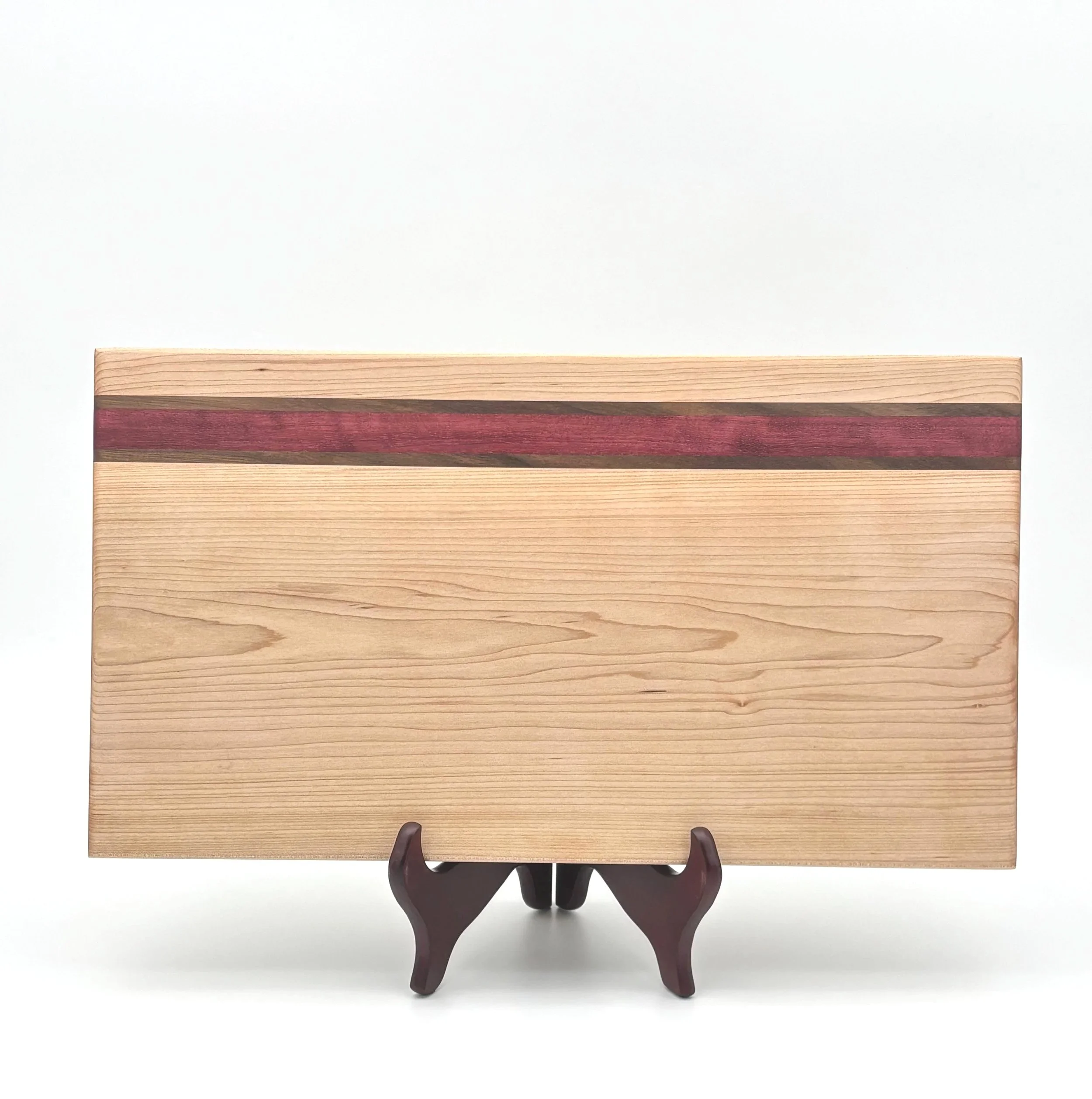 Maple Artisan Cutting Board with Walnut & Purpleheart Accents