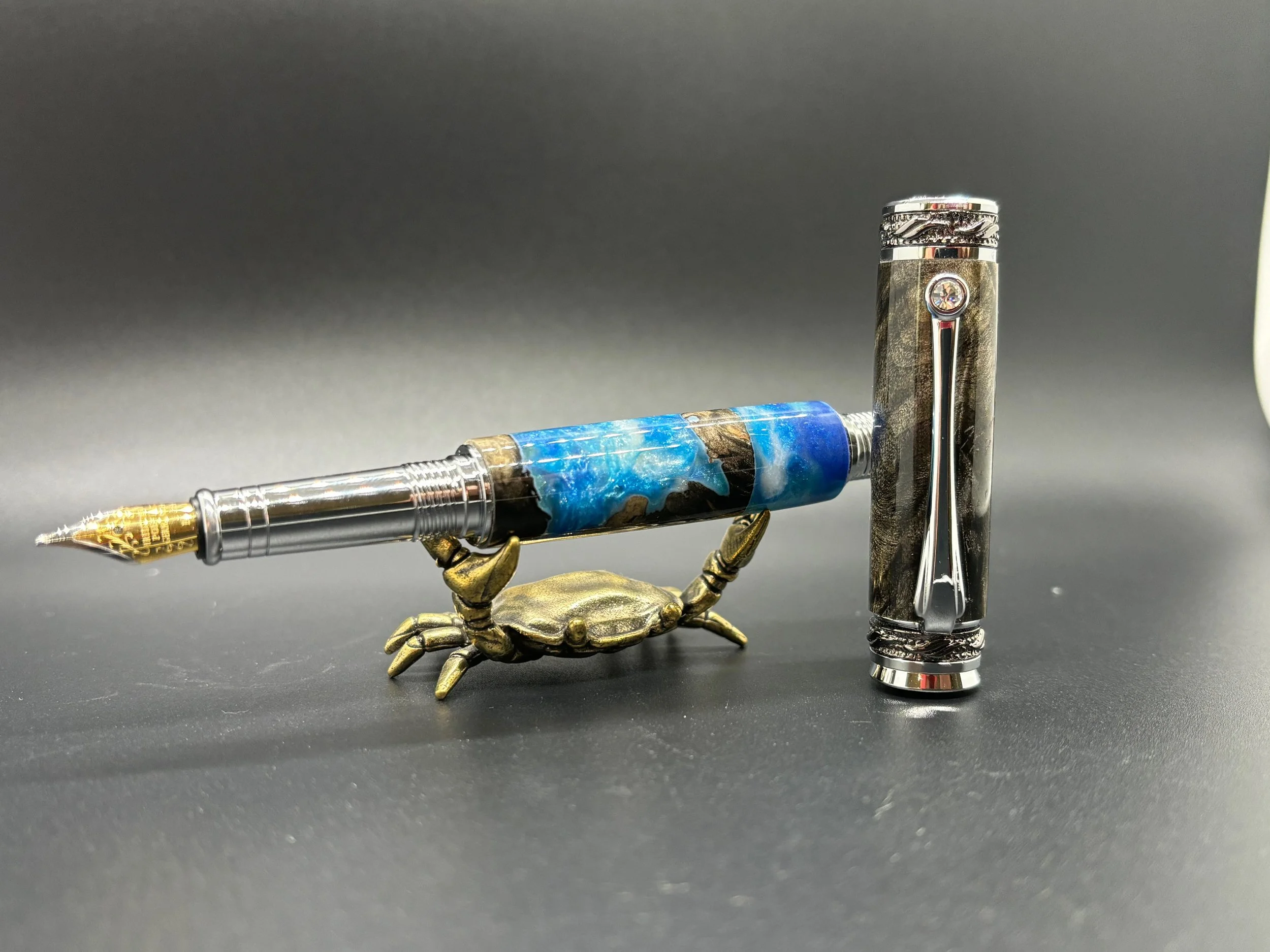 Elegant Buckeye Burl Fountain Pen